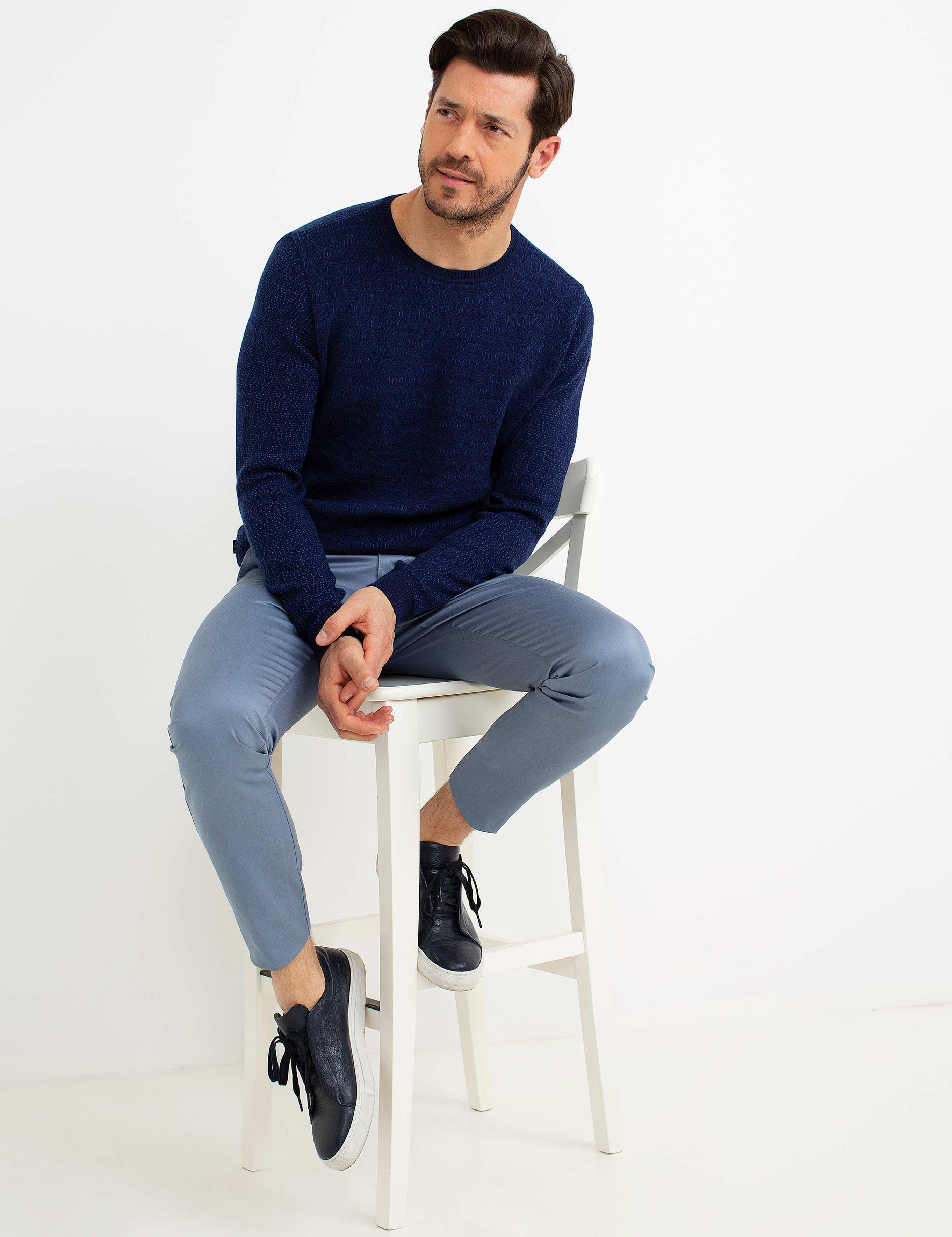 Lacivert Triko Kazak