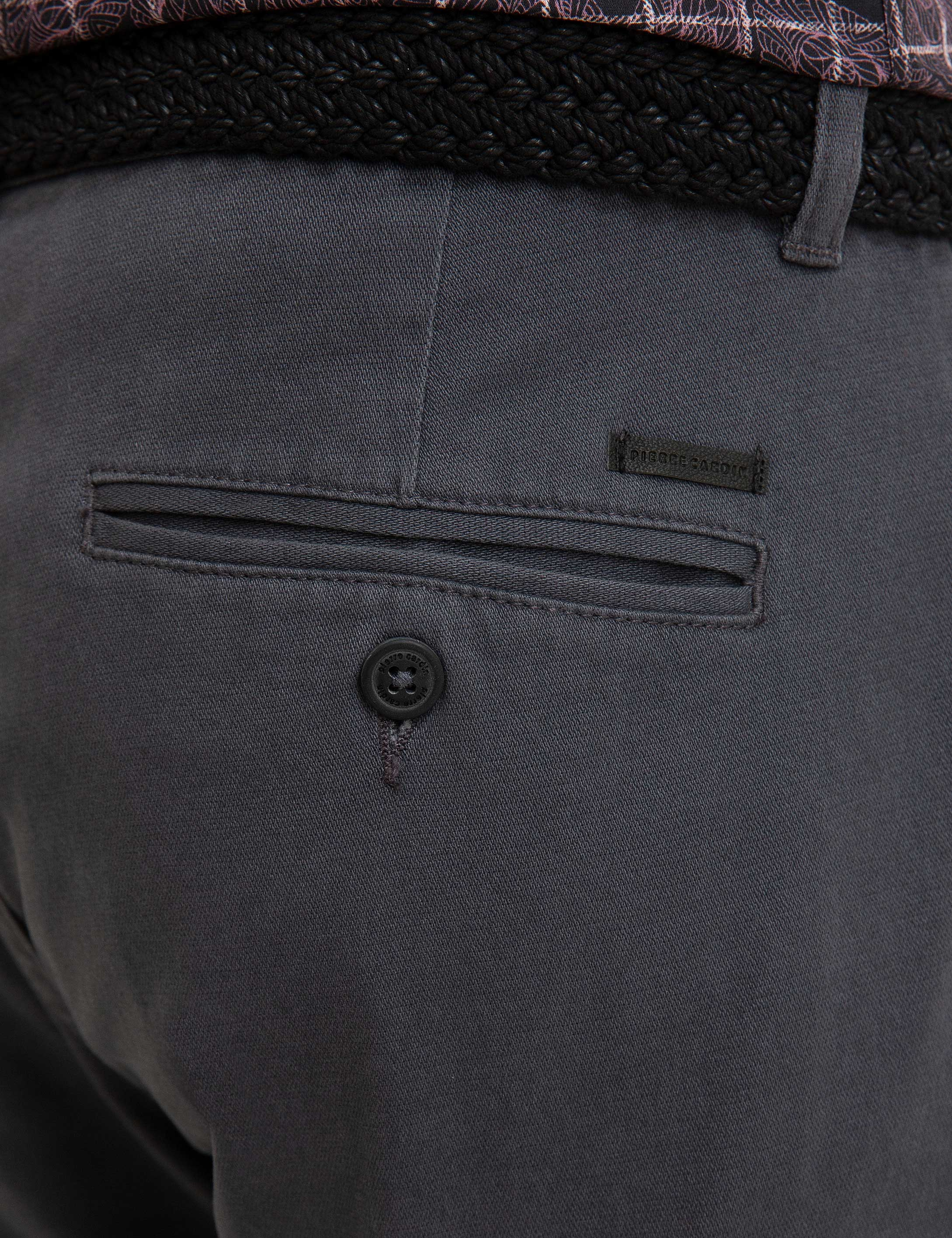 Antrasit Gri Slim Fit Chino Pantolon - Image 4