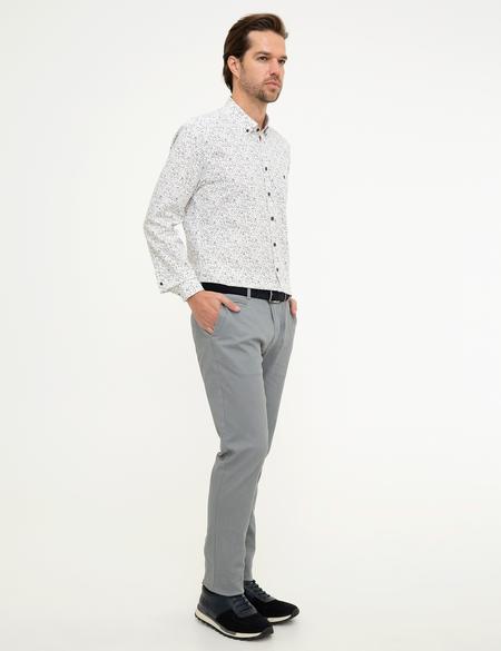 Gri Slim Fit Chino Pantolon - 50224126023