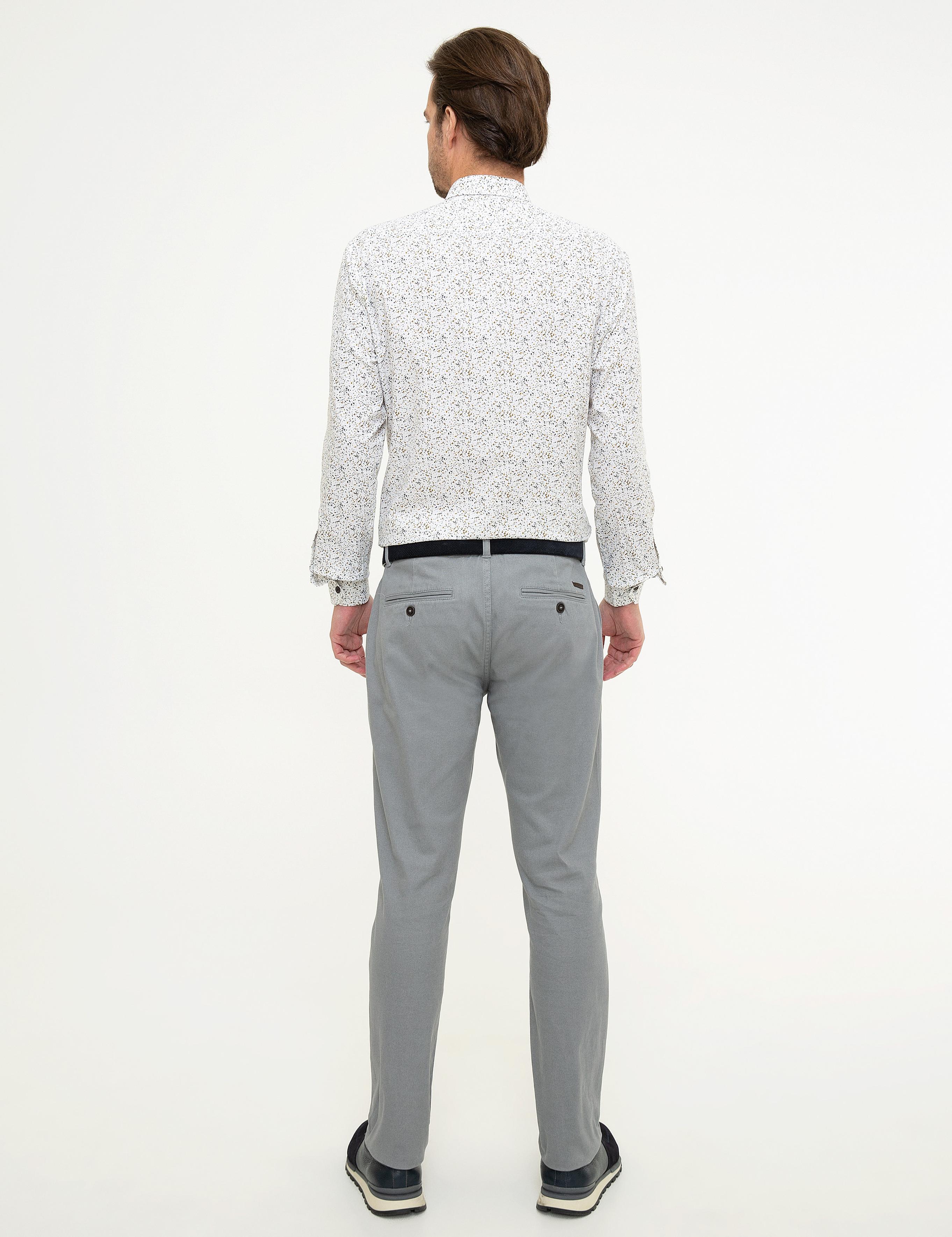 Gri Slim Fit Chino Pantolon