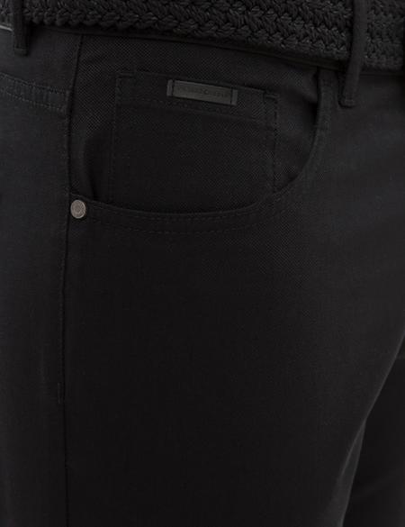 Siyah Slim Fit Kanvas Pantolon - 50223128008