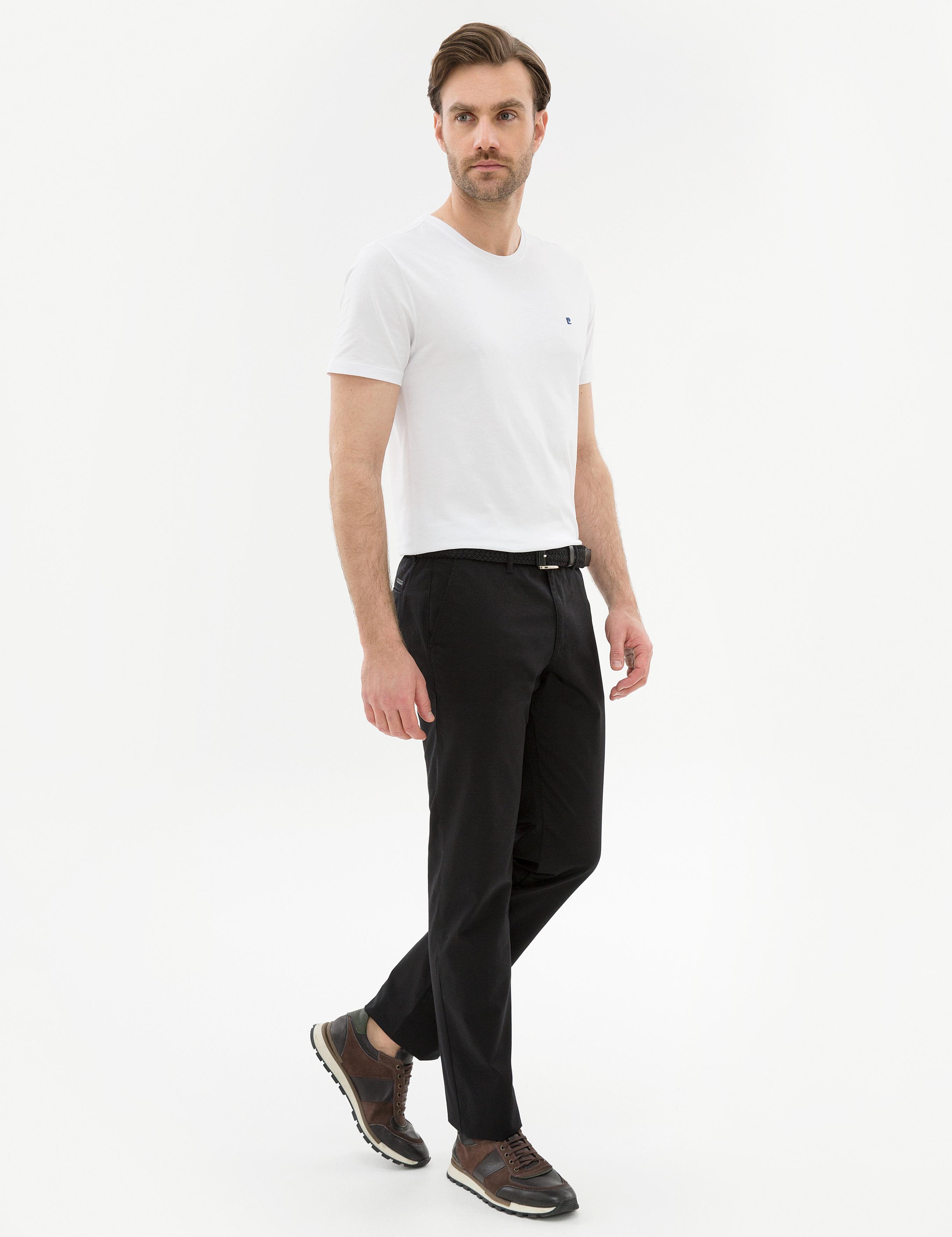 Siyah Regular Fit Chino Pantolon