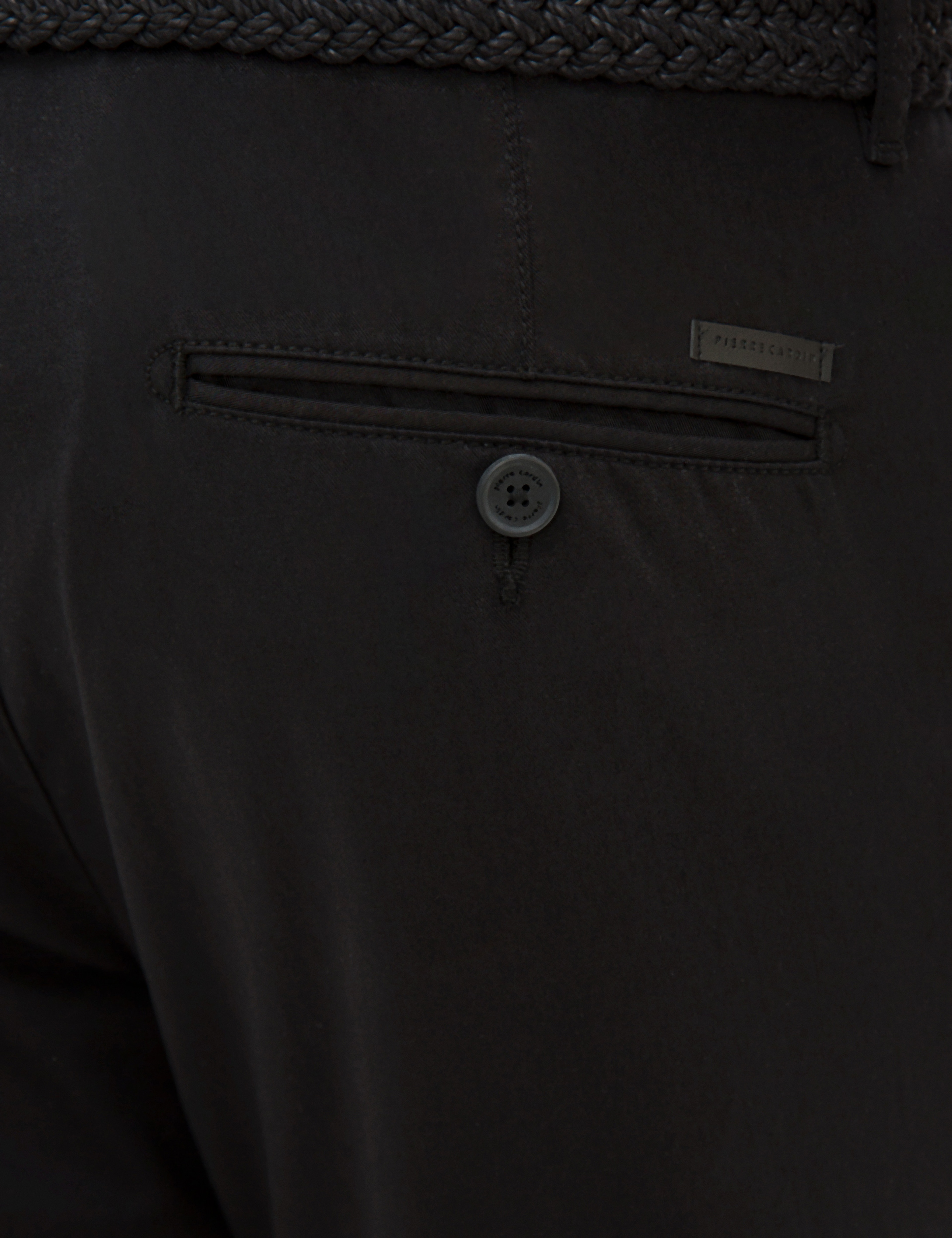 Siyah Regular Fit Chino Pantolon - Image 4