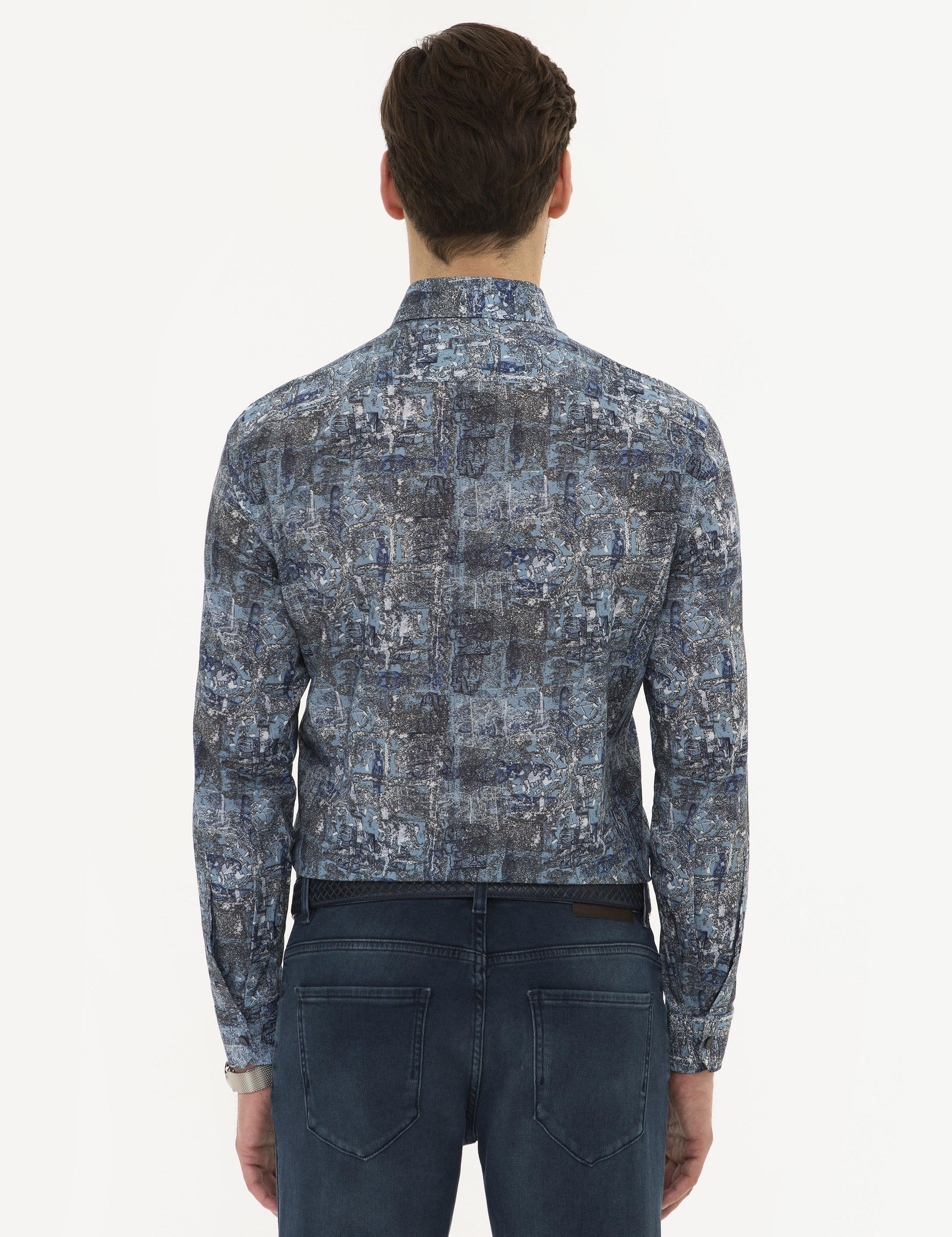 Mavi Slim Fit Gömlek