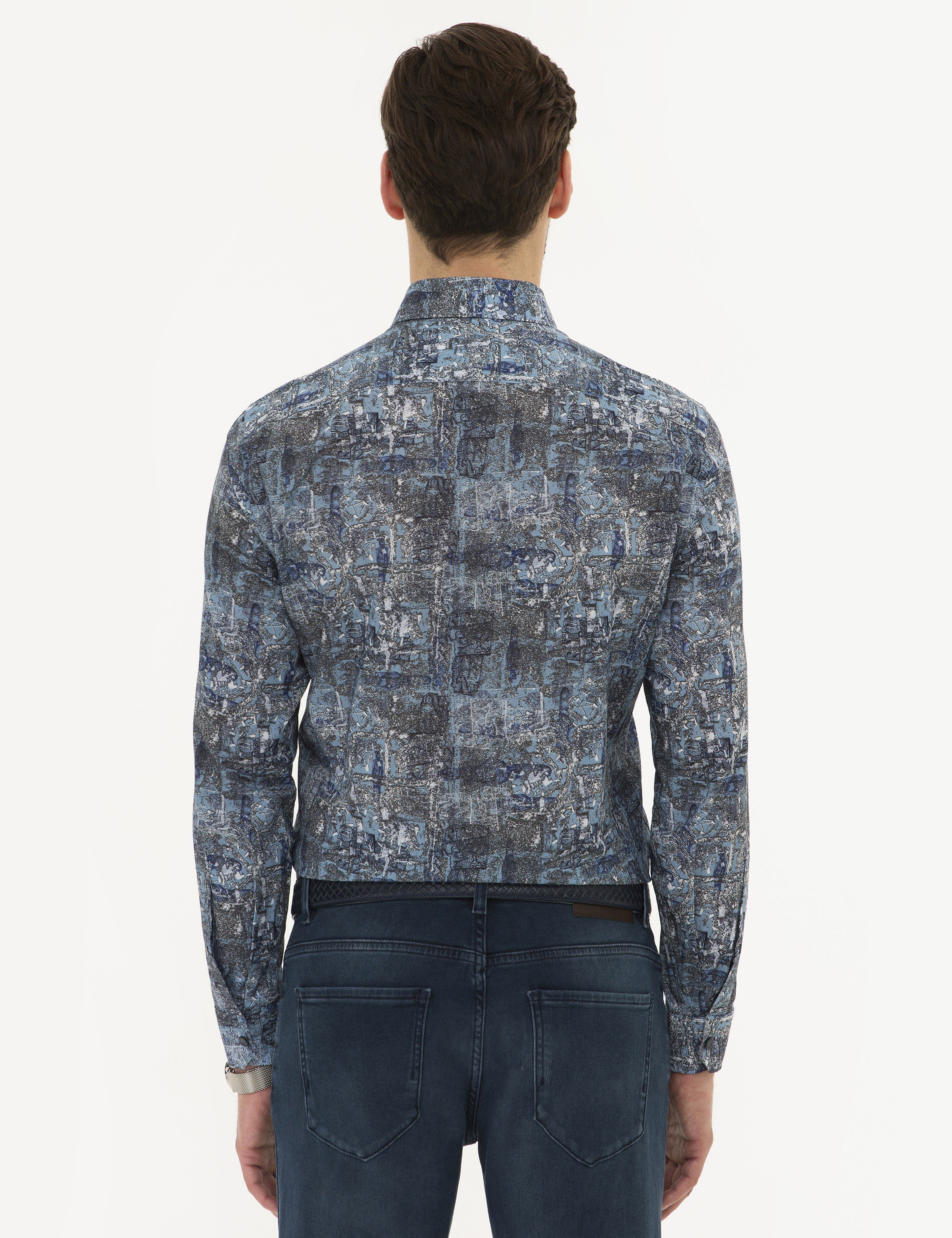Mavi Slim Fit Gömlek