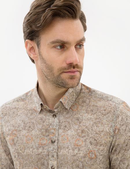 Bej Slim Fit Gömlek - 50223110001