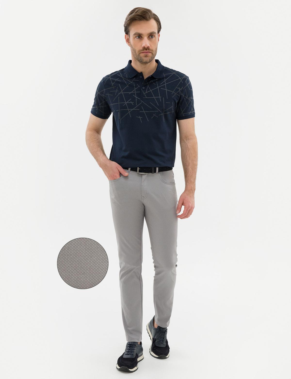 Gri Slim Fit Chino Pantolon