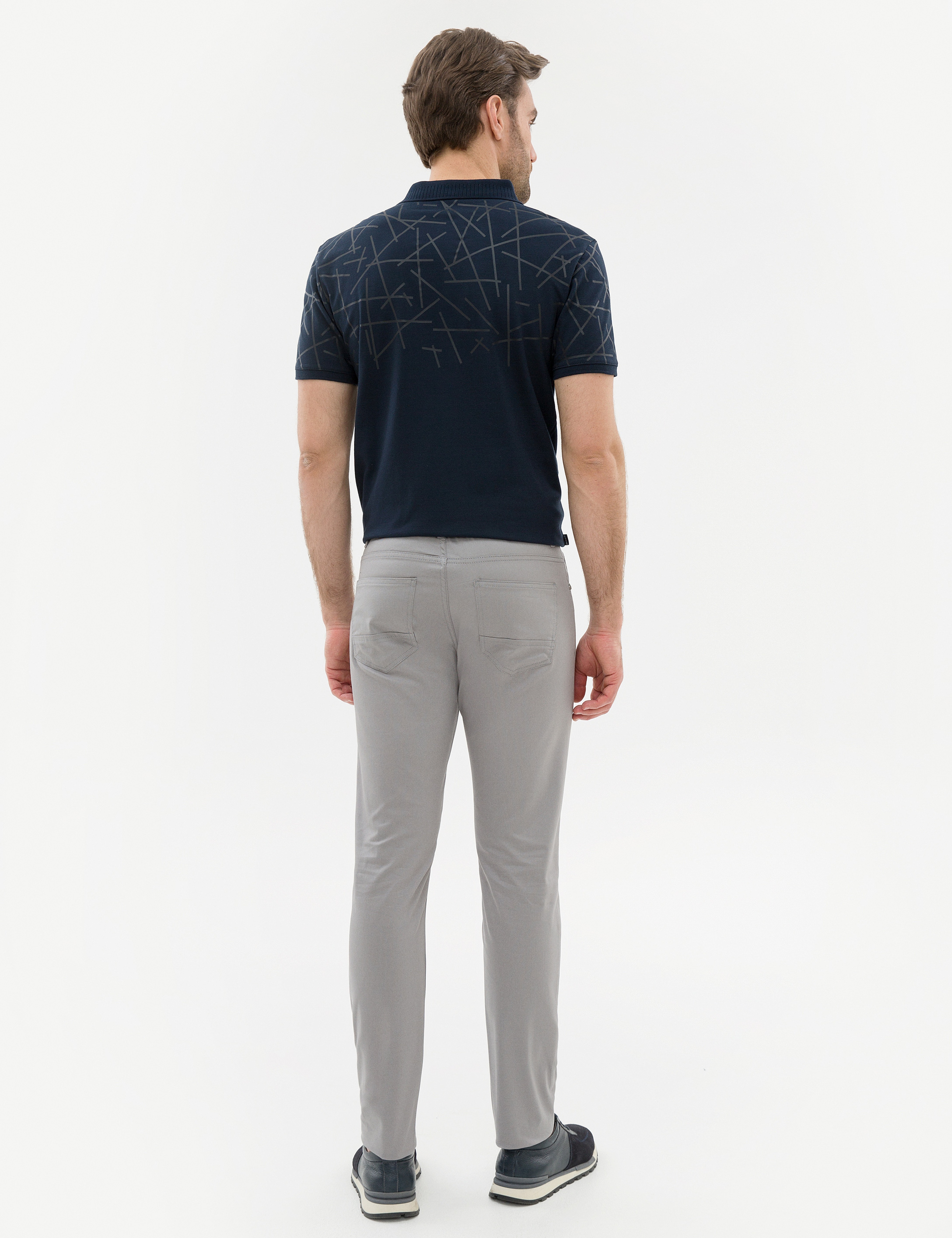 Gri Slim Fit Chino Pantolon
