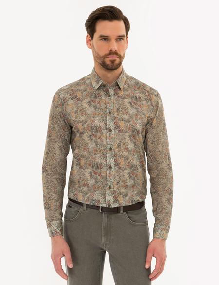Haki Slim Fit Gömlek - 50223141014