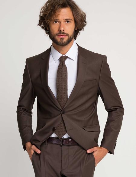 KAHVERENGI TAKIM ELBISE - 50179990167