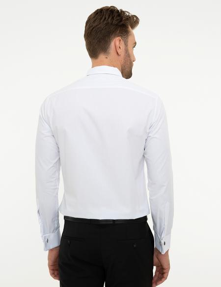 Beyaz Slim Fit Uzun Kollu Basic Gömlek - 50207637008