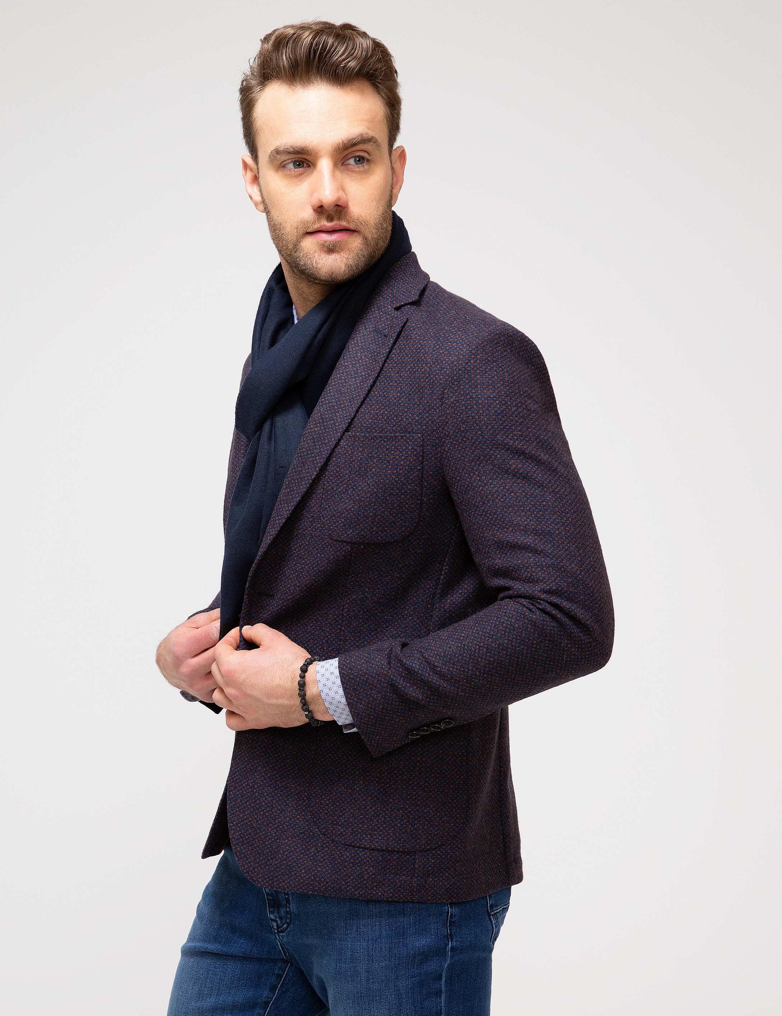 Lacivert Slim Fit Ceket