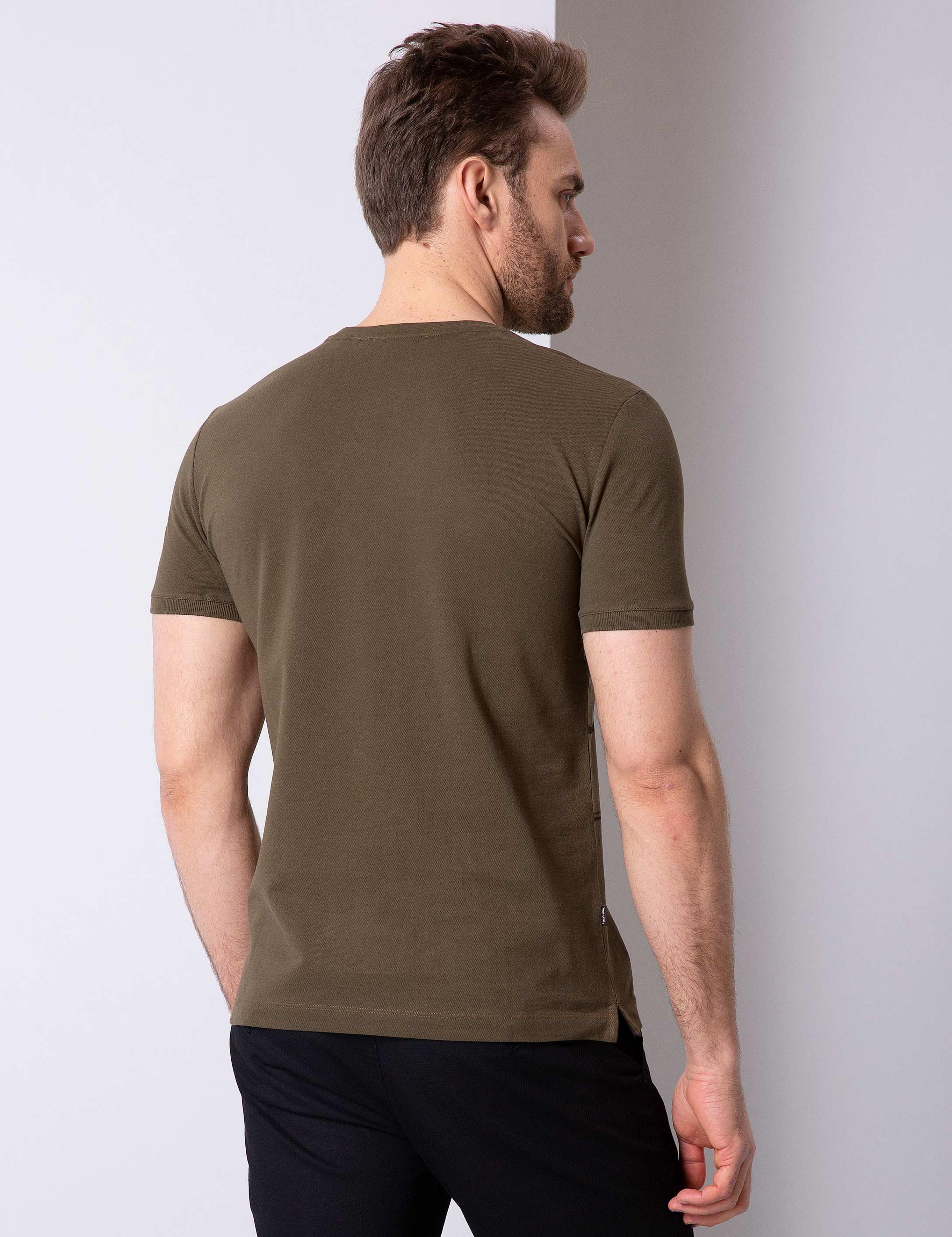 Haki Slim Fit Tişört