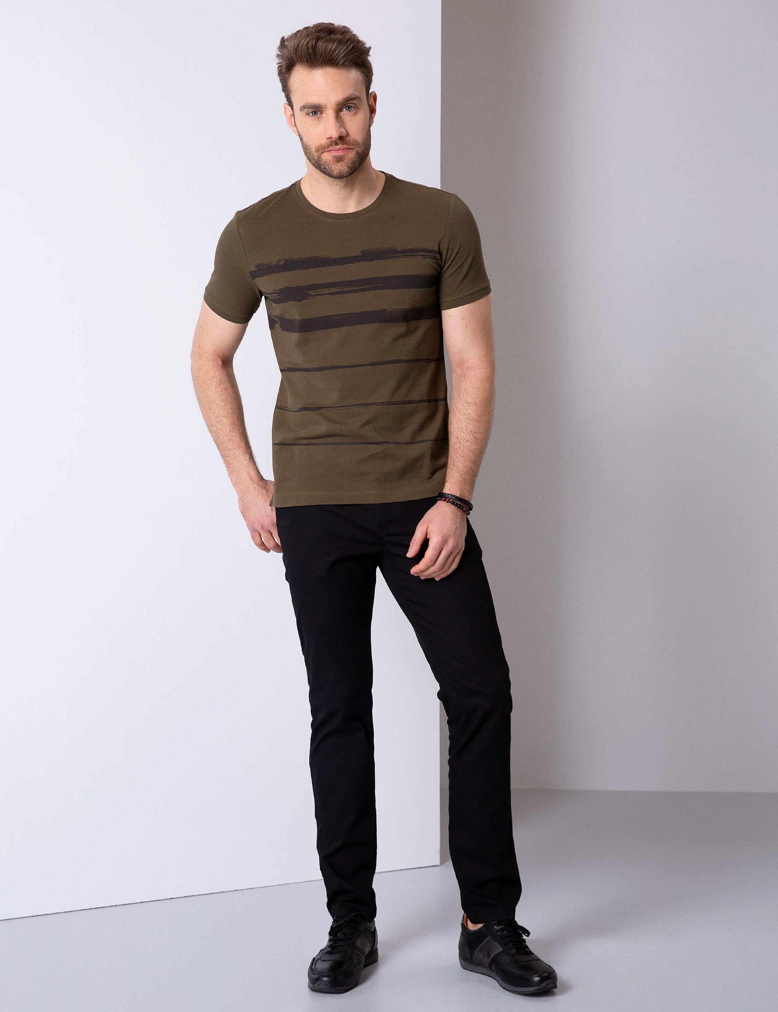 Haki Slim Fit Tişört