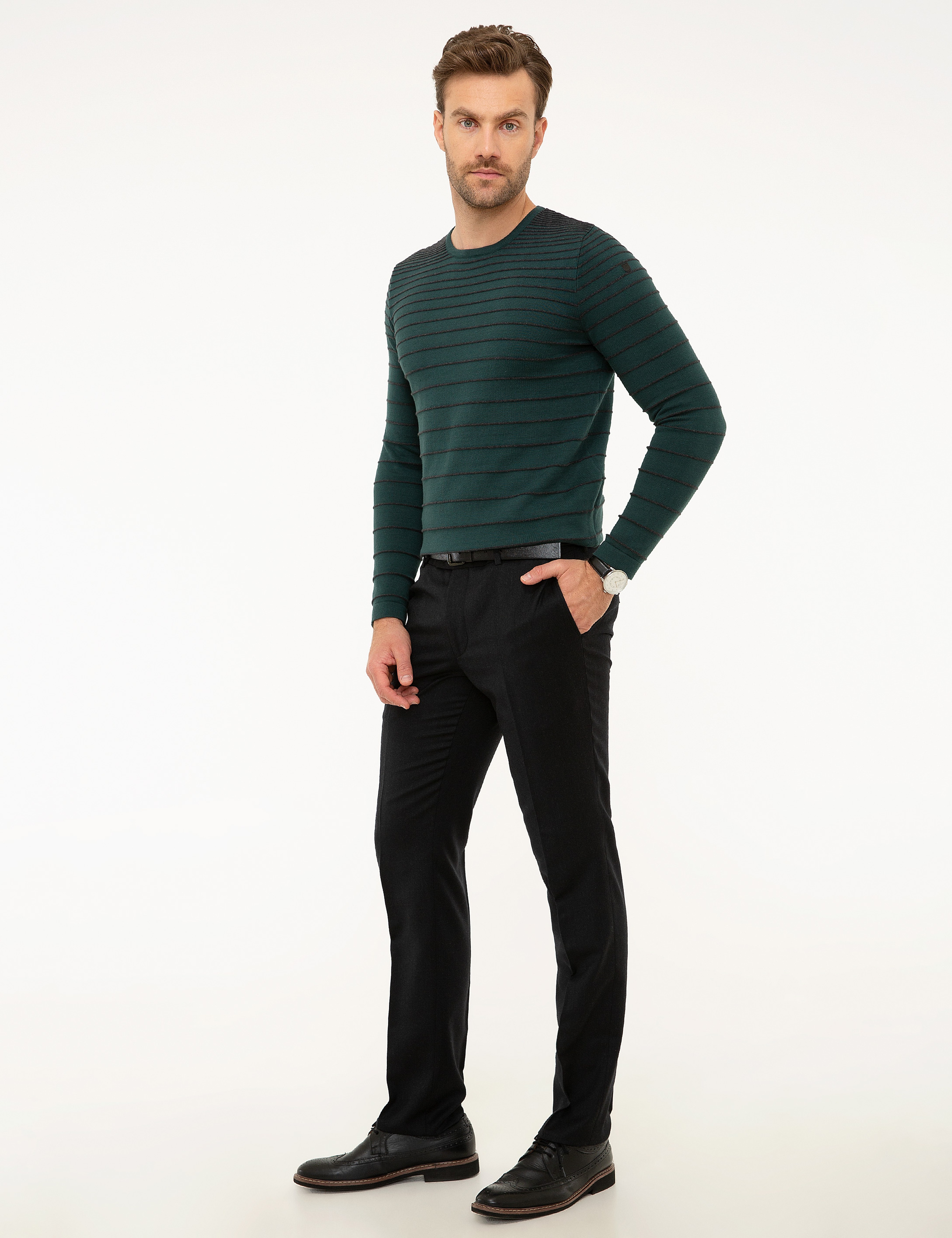 Siyah Slim Fit Pantolon - Image 2