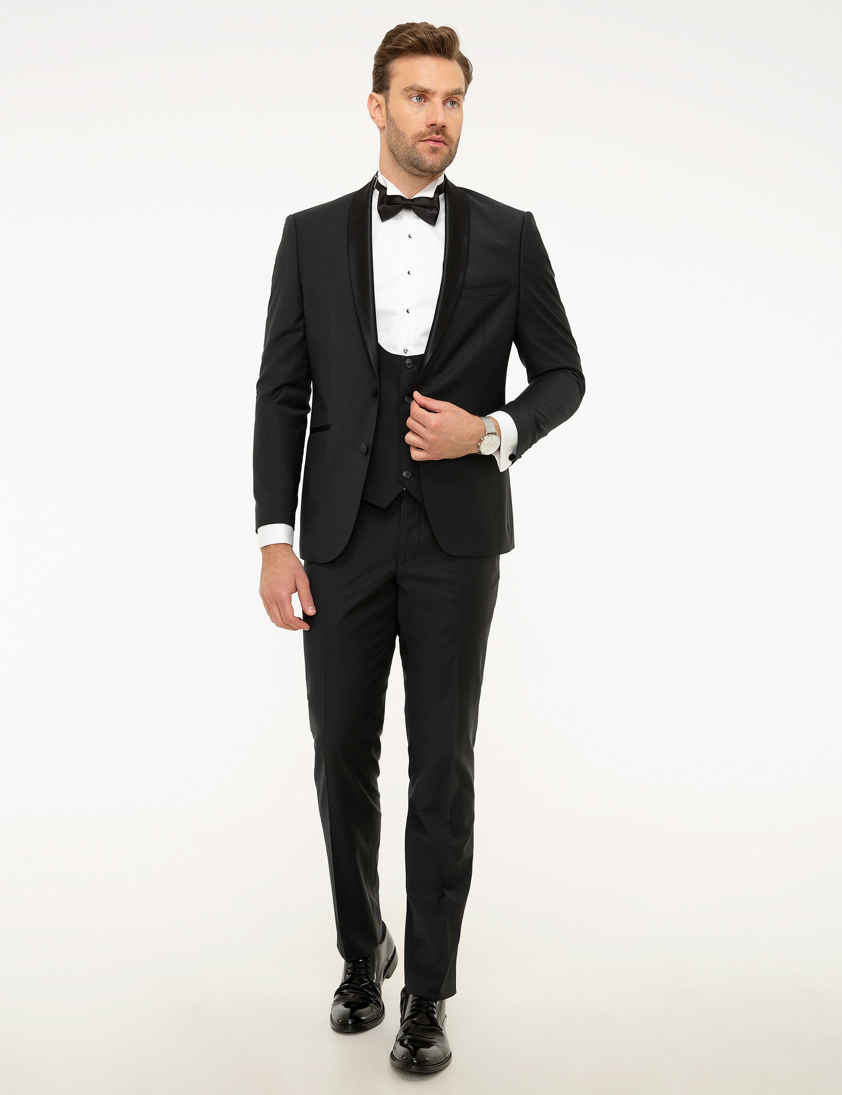 Siyah Damatlık Smokin