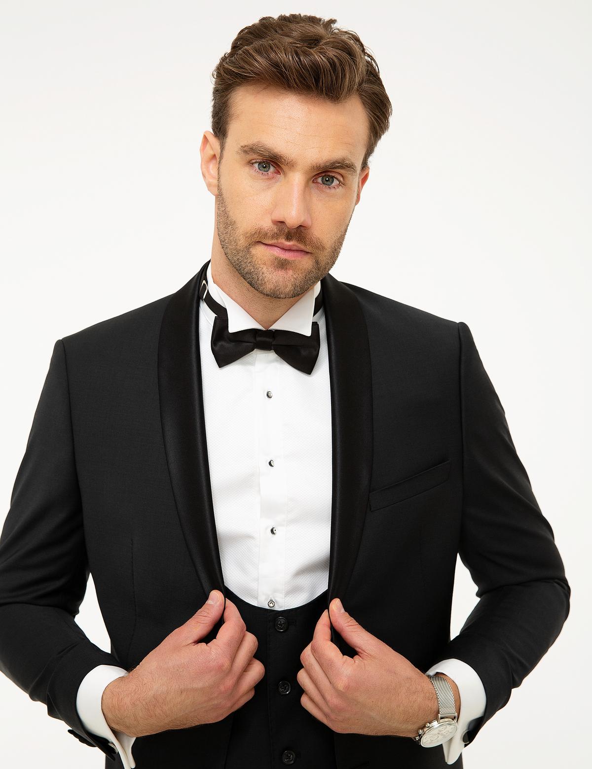 Siyah Damatlık Smokin - 50193026014