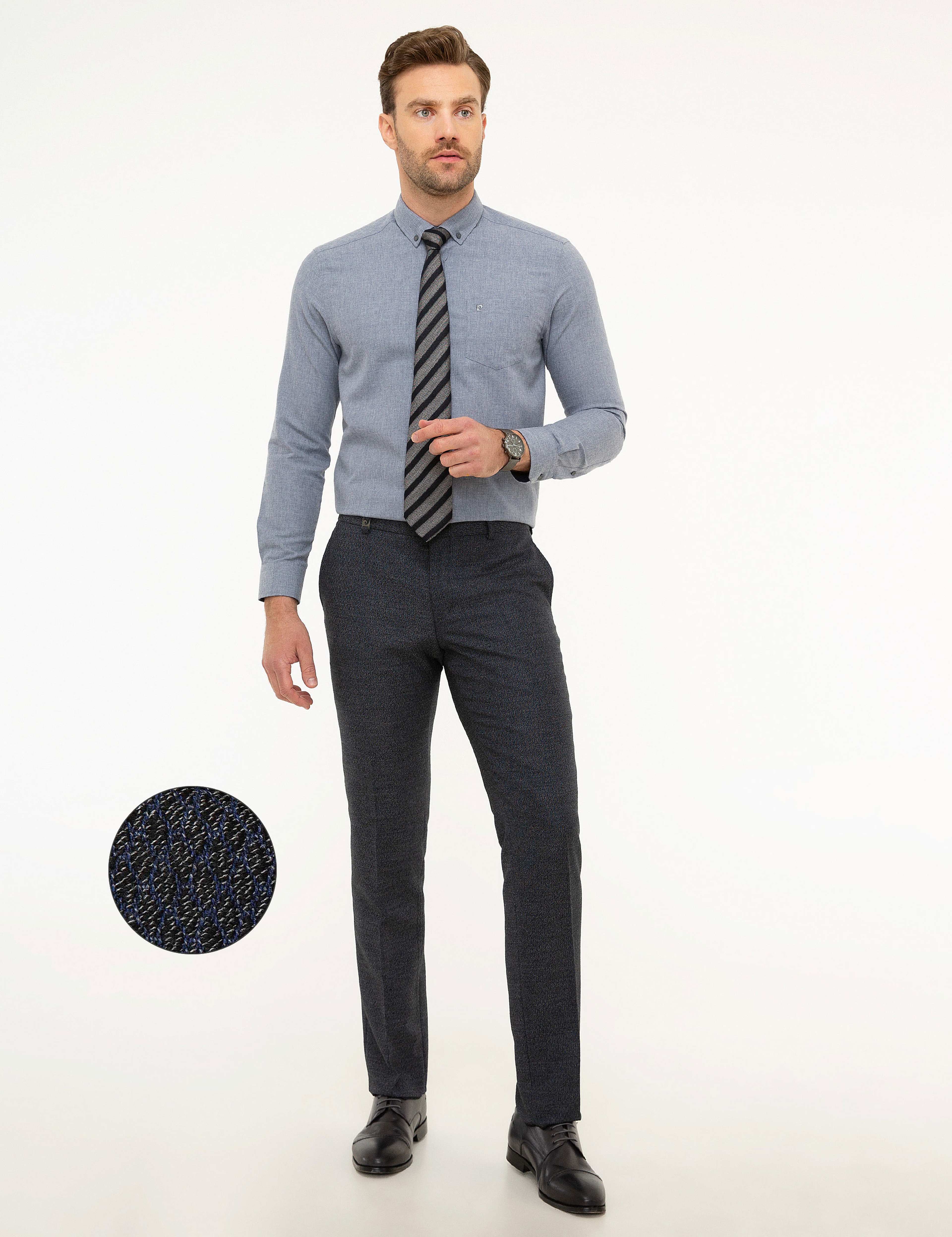Lacivert Slim Fit Pantolon - Image 1