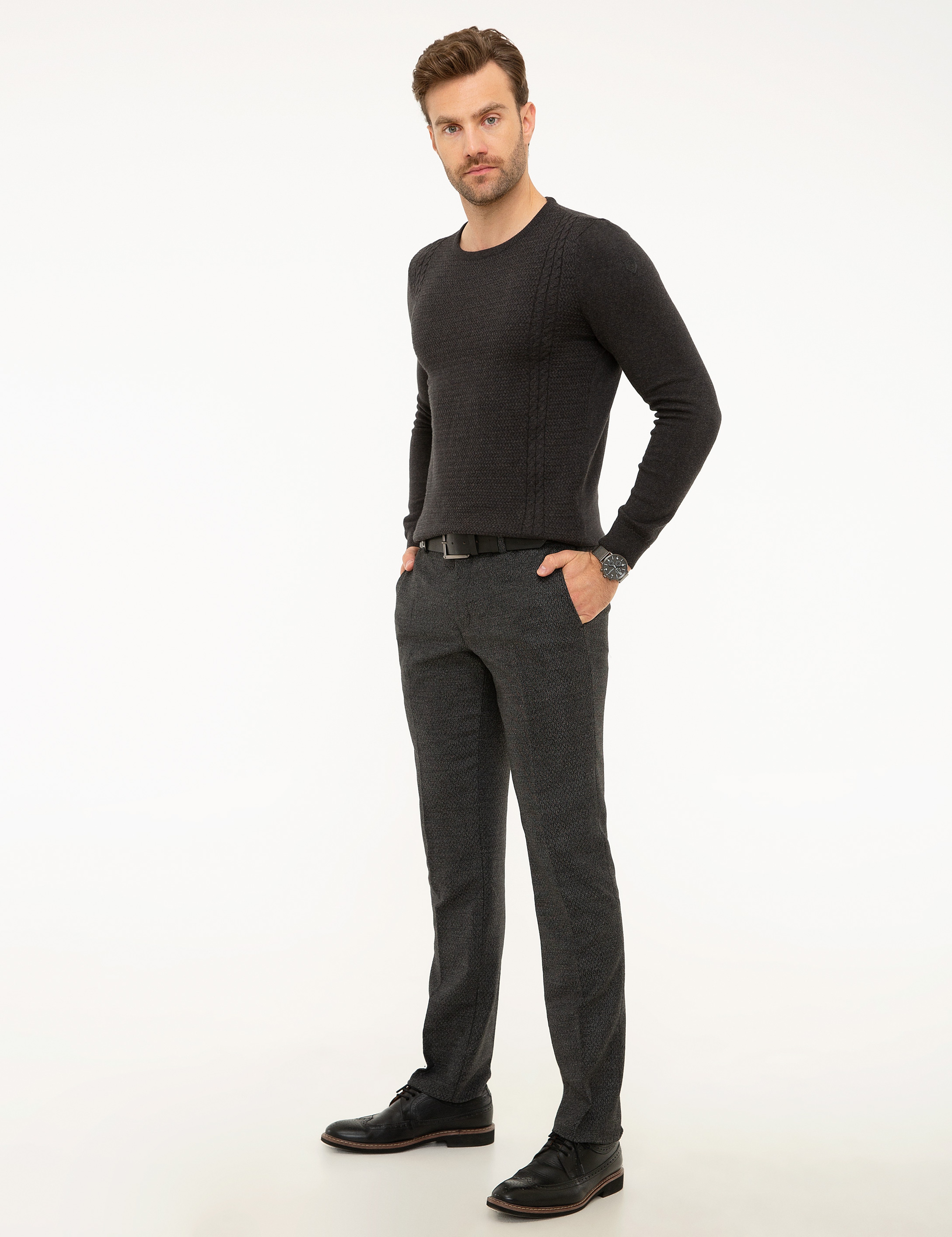 Siyah Slim Fit Pantolon - Image 2