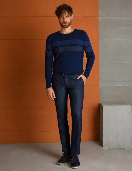 Lacivert Triko Kazak - 50194856035