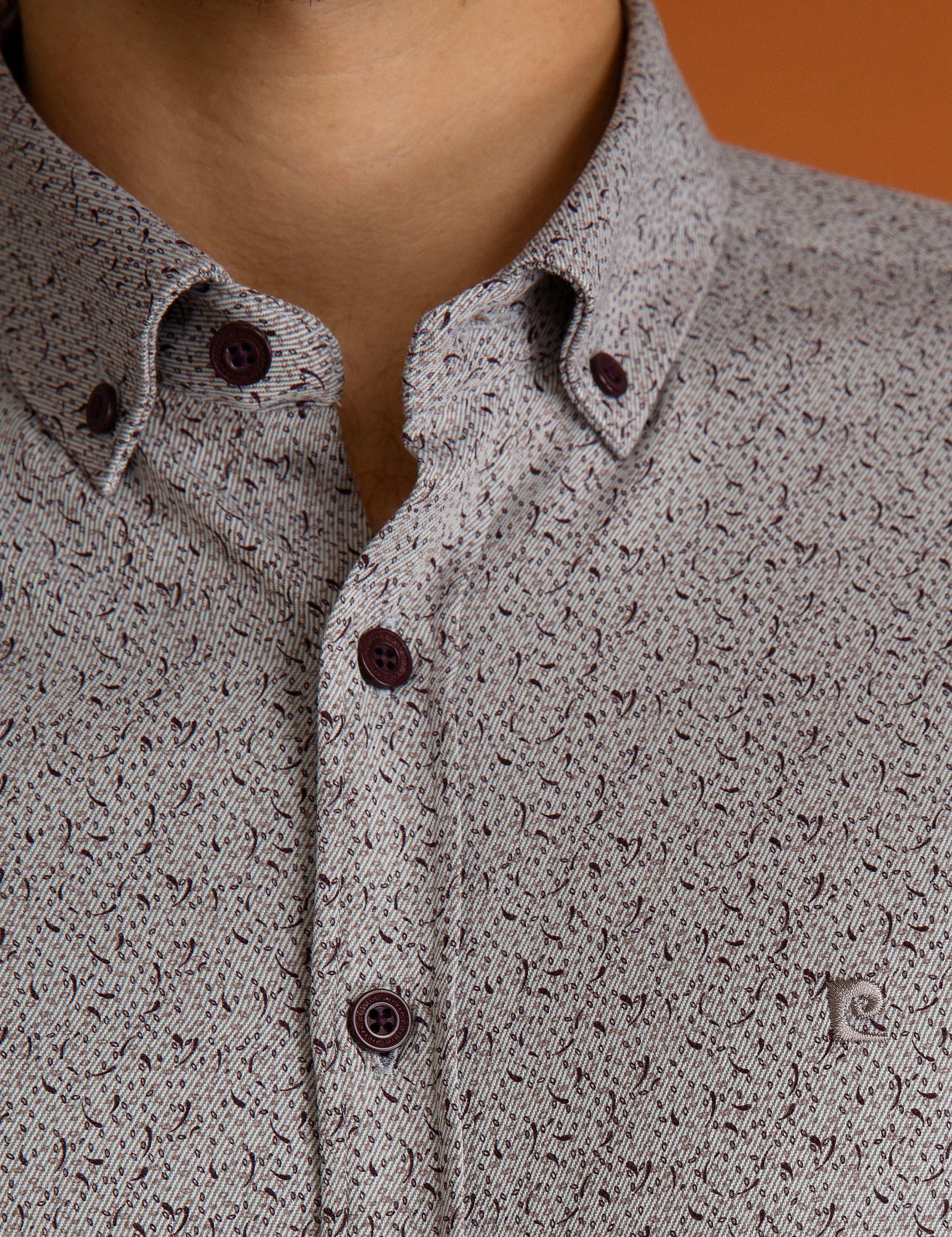 Bordo Slim Fit Gömlek