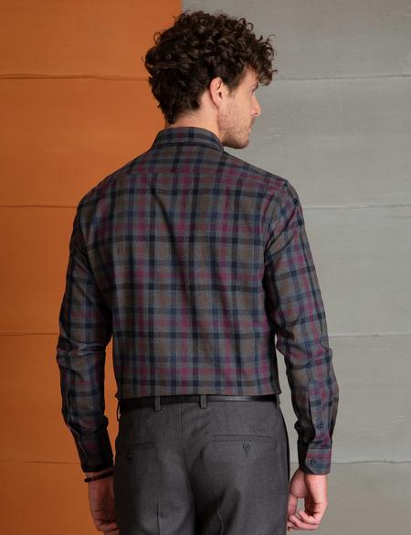 Slim Bordo Gömlek - 50195175019