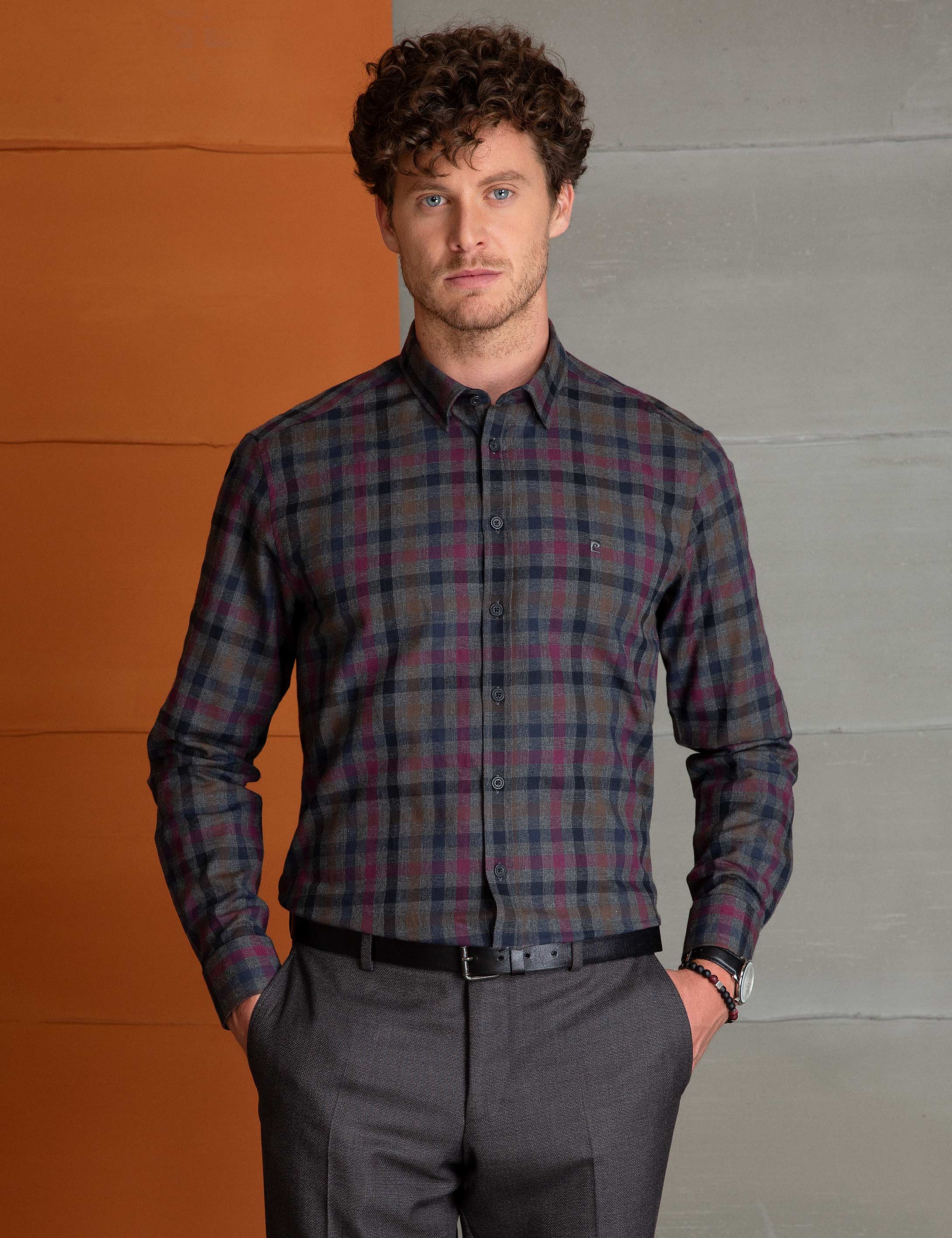 Slim Bordo Gömlek - 50195175019