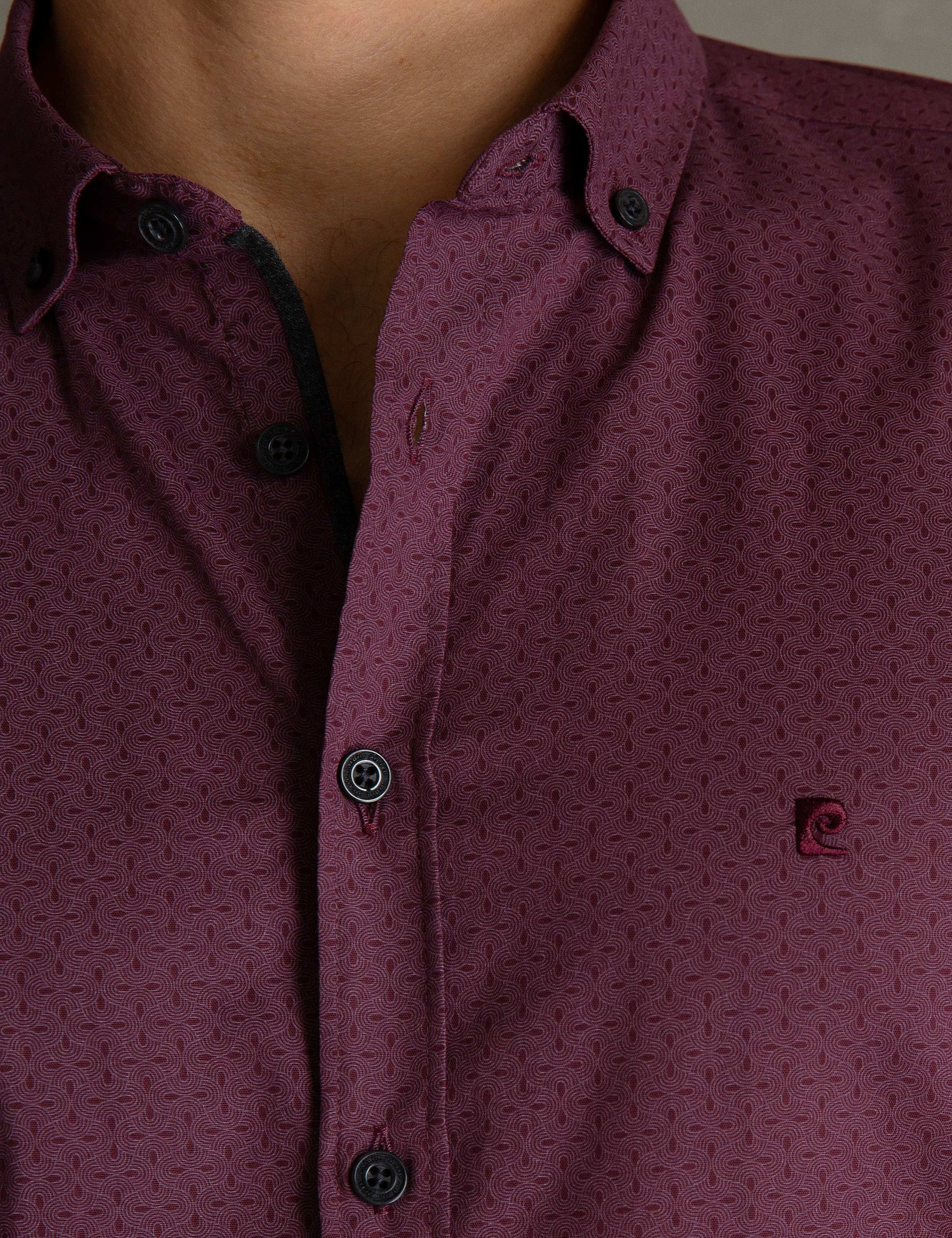 Bordo Slim Fit Gömlek