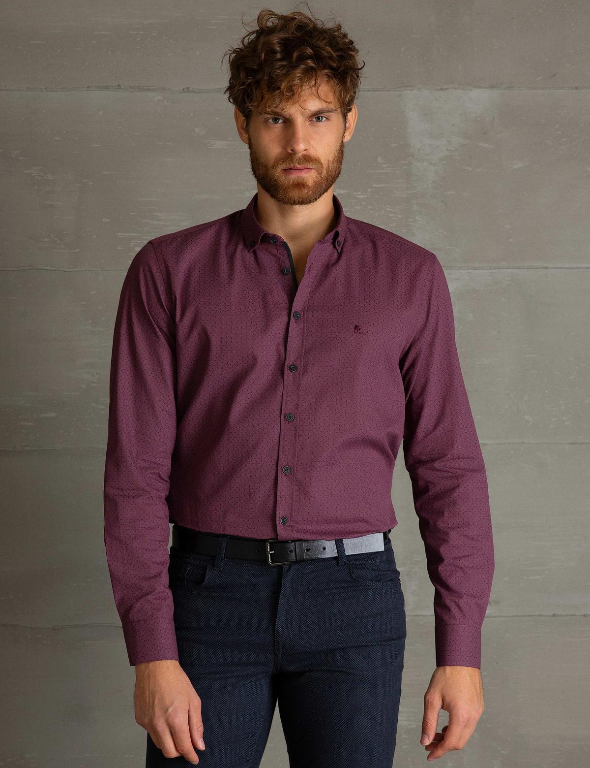 Bordo Slim Fit Gömlek - 50195202001