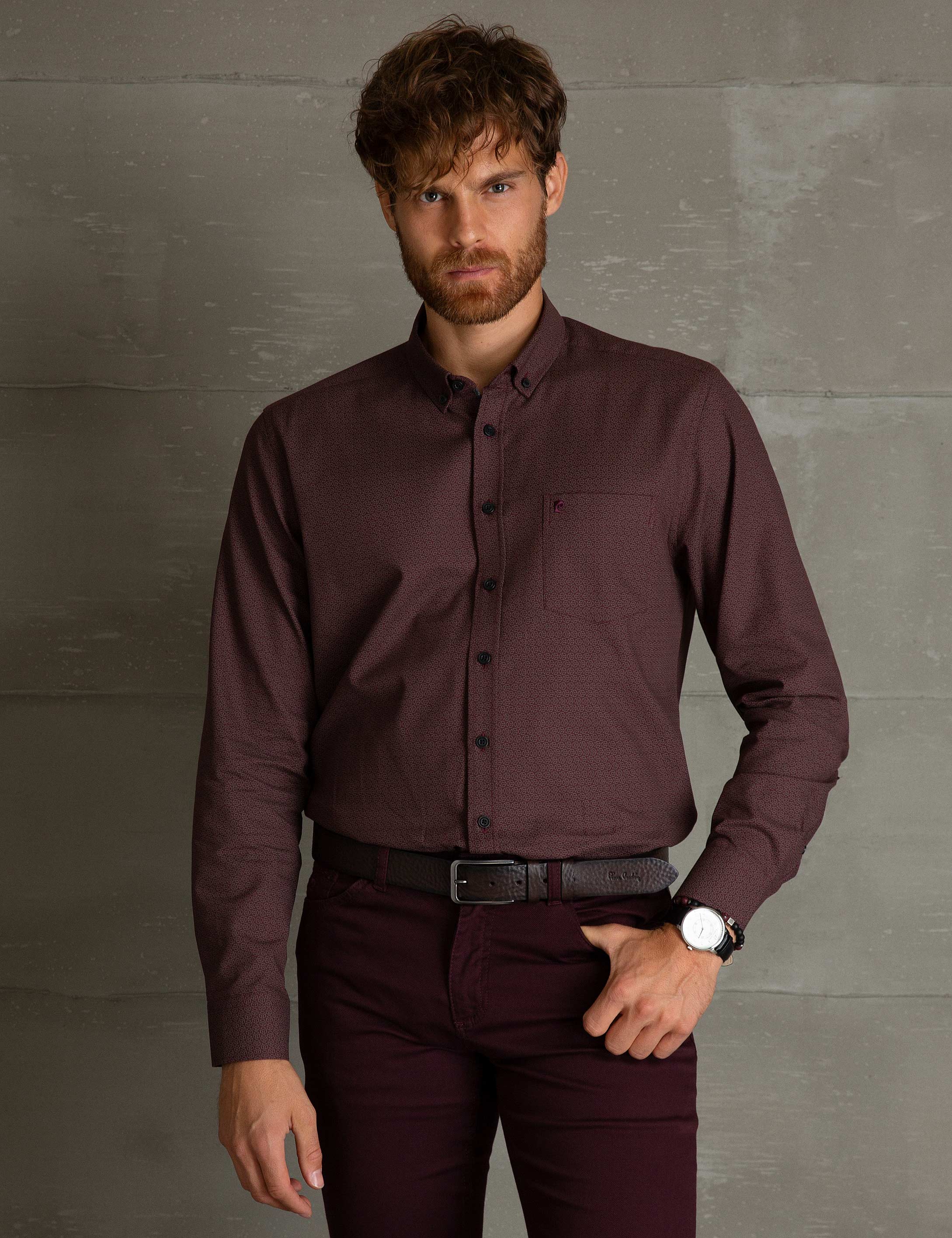 Bordo Regular Fit Gömlek