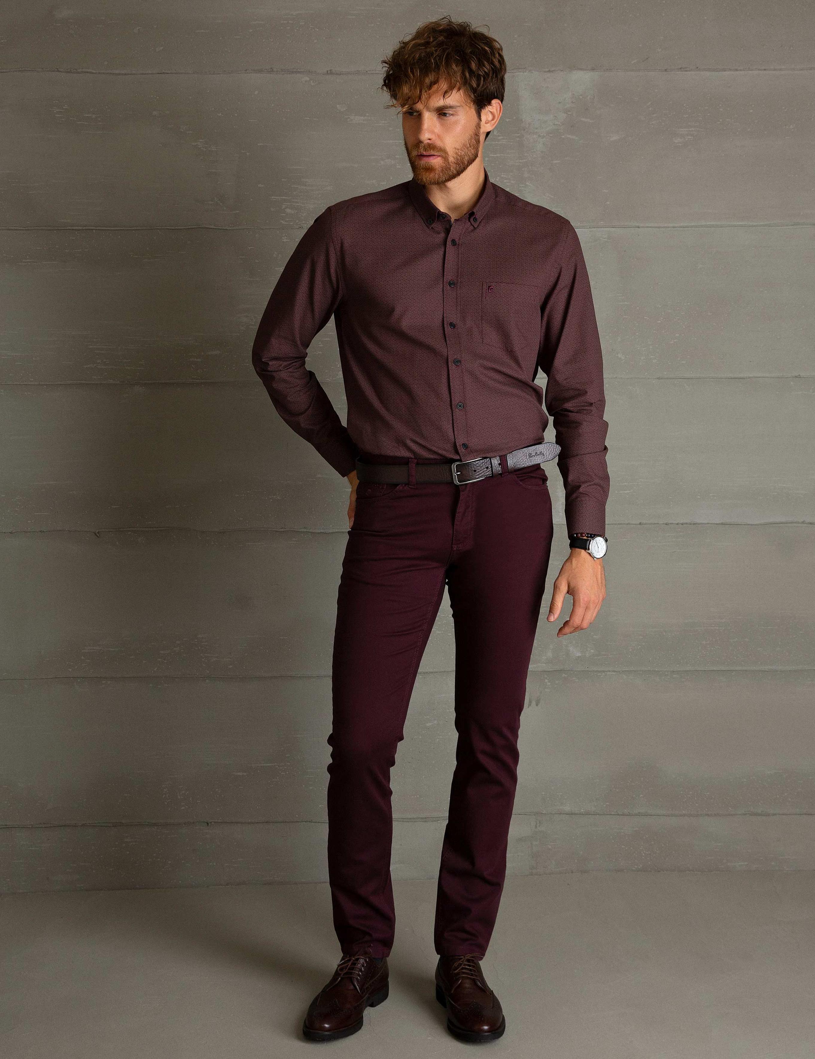 Bordo Regular Fit Gömlek