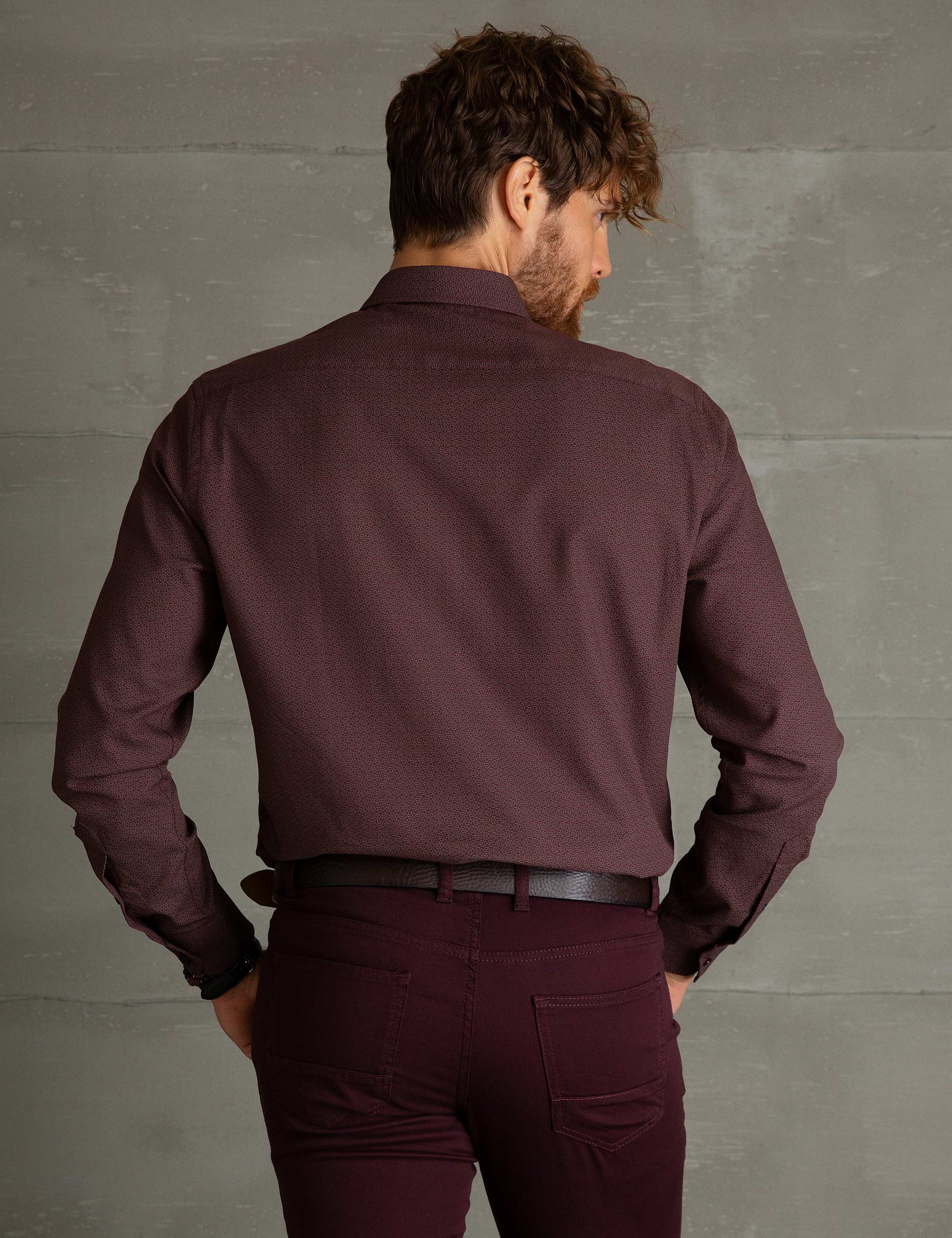Bordo Regular Fit Gömlek - Image 2