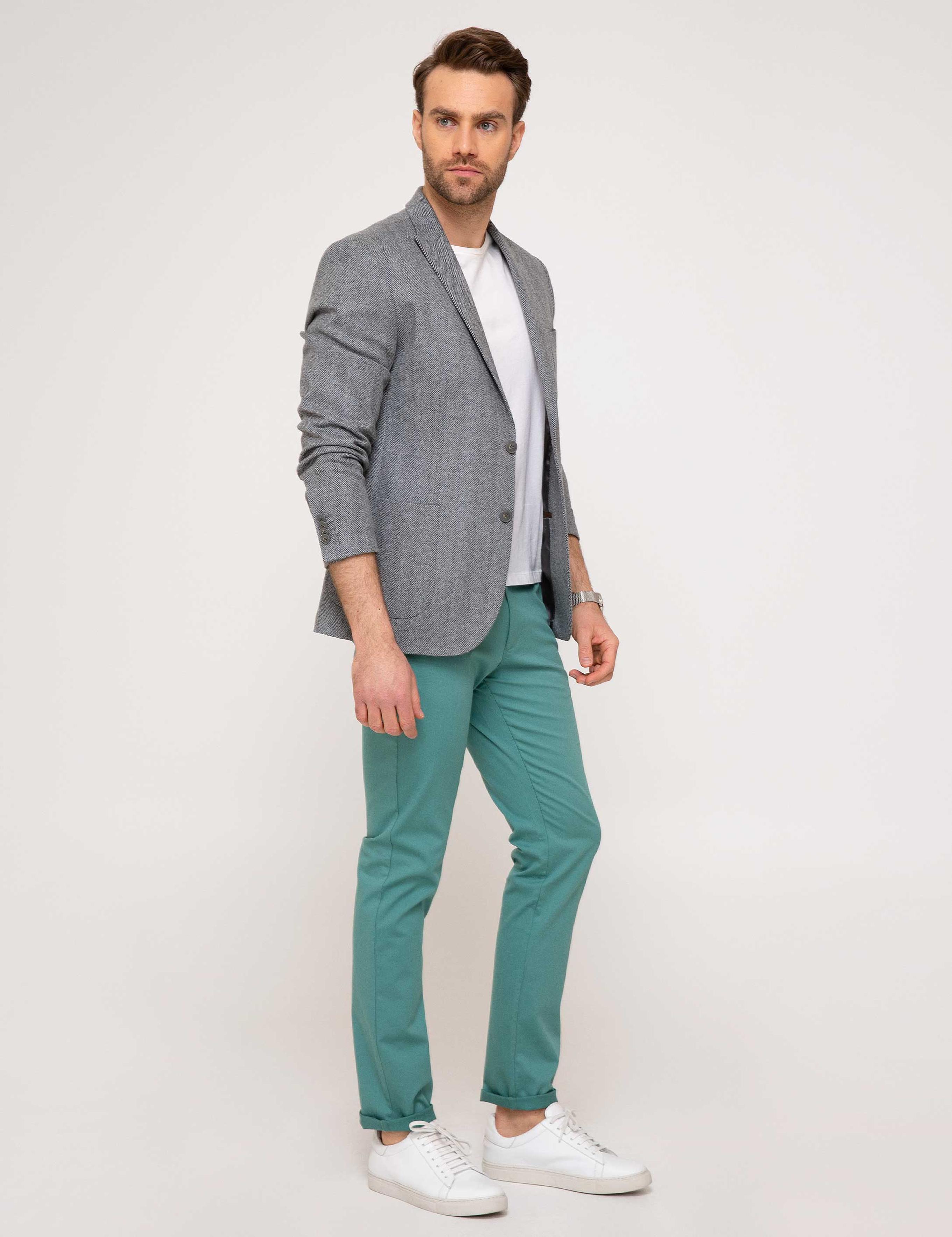 Nil Yeşil Slim Fit Chino Pantolon