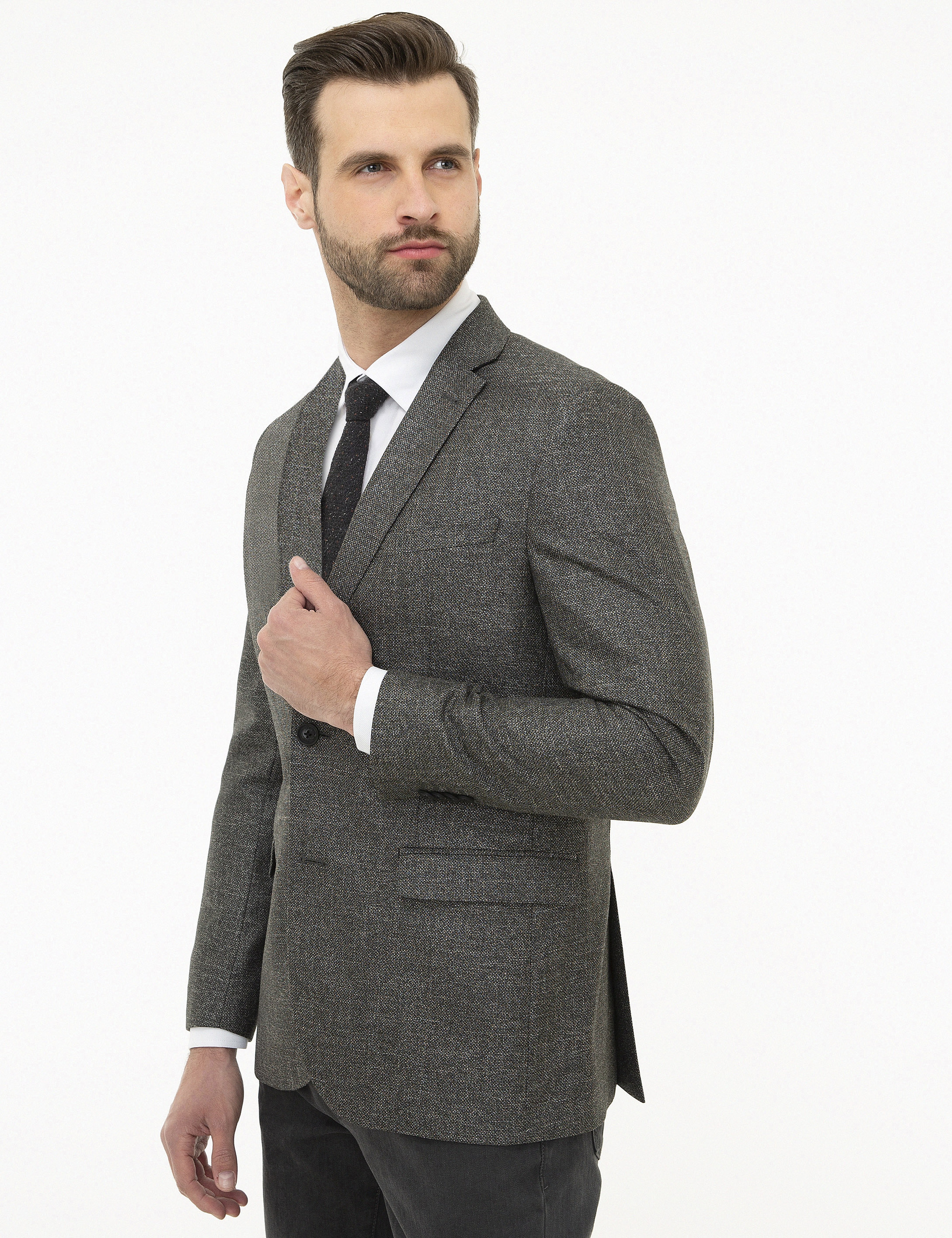Antrasit Slim Fit Ceket