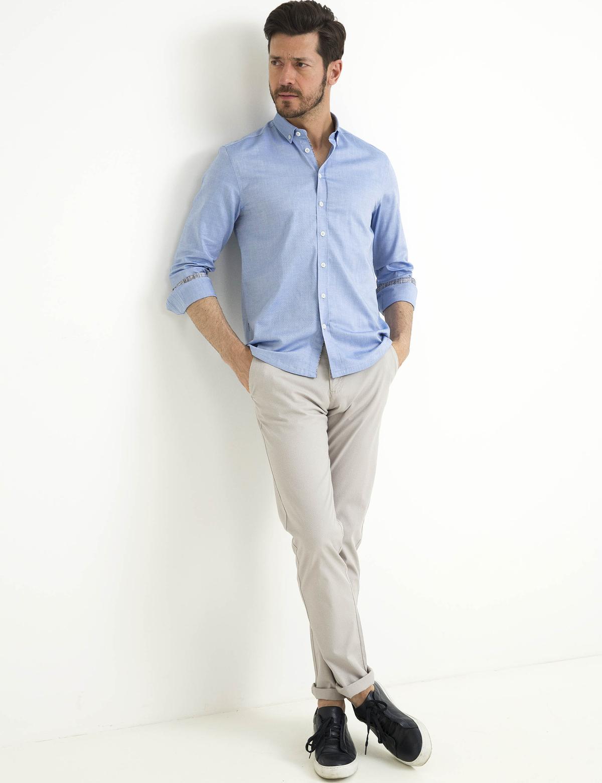 Mavi Slim Fit Gömlek