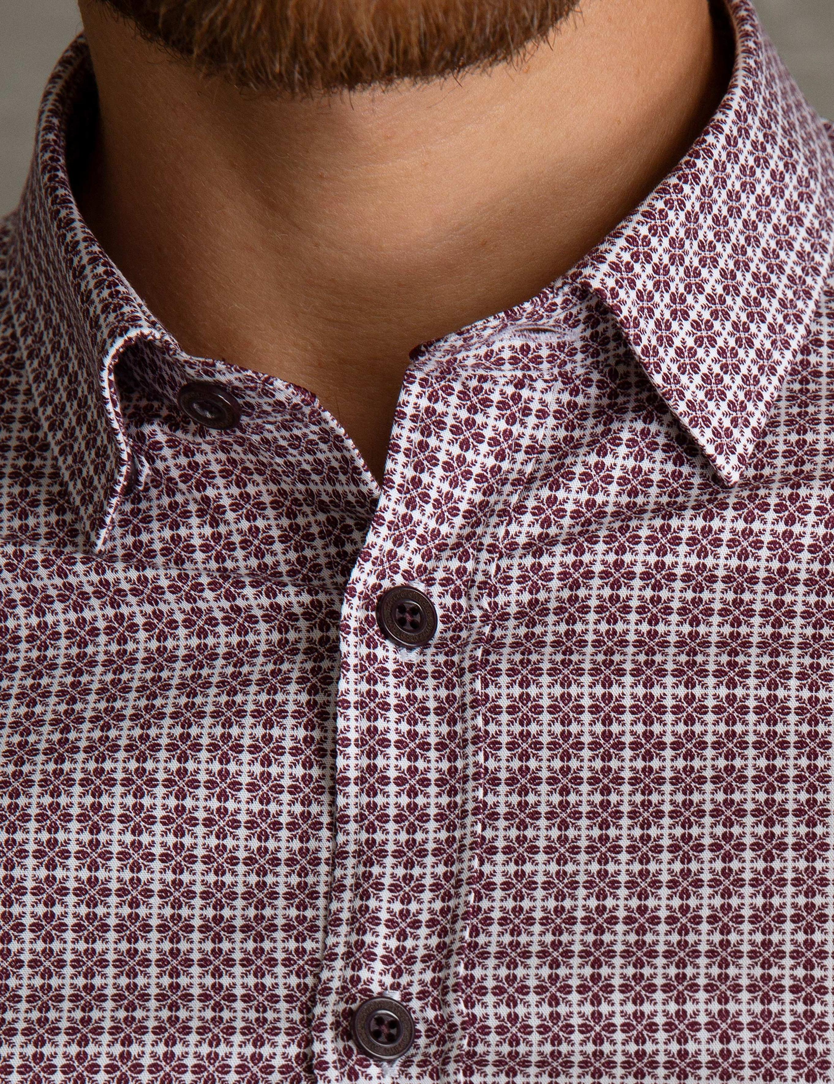 Bordo Slim Fit Gömlek