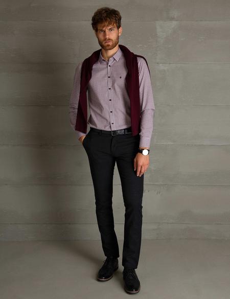 Bordo Slim Fit Gömlek - 50195196005