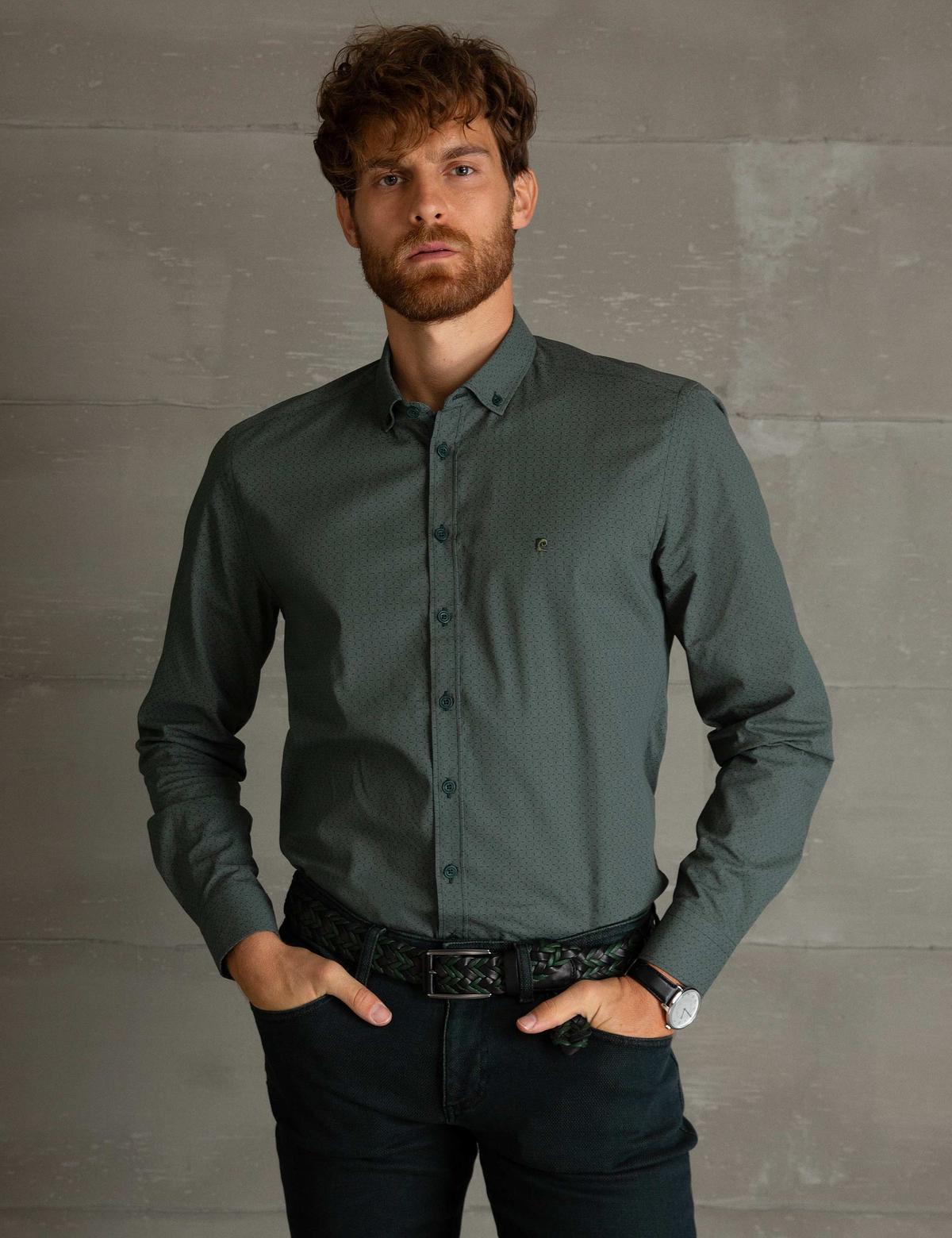 Yeşil Slim Fit Gömlek - 50195202019