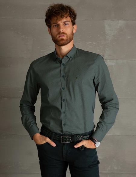 Yeşil Slim Fit Gömlek - 50195202019