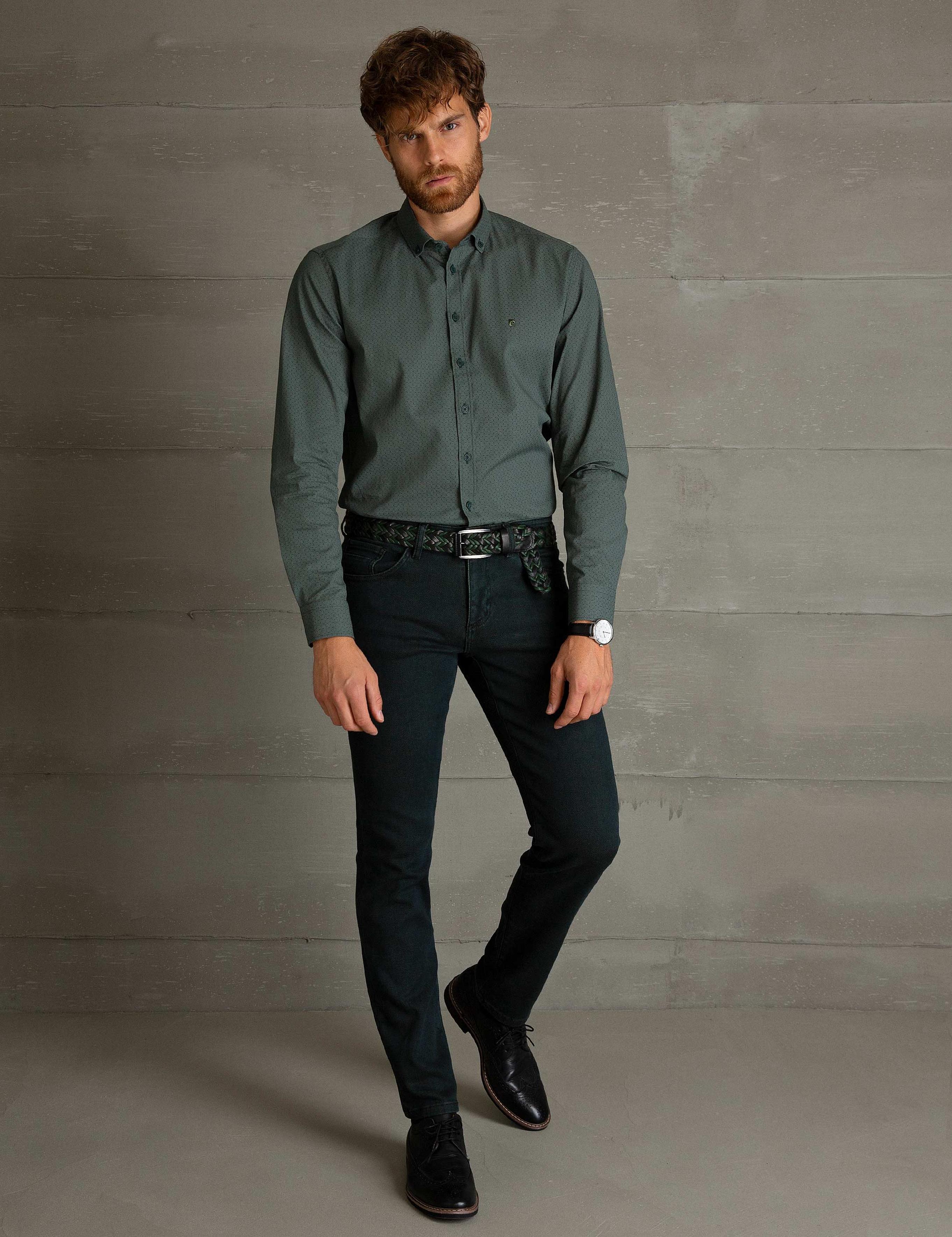 Yeşil Slim Fit Gömlek