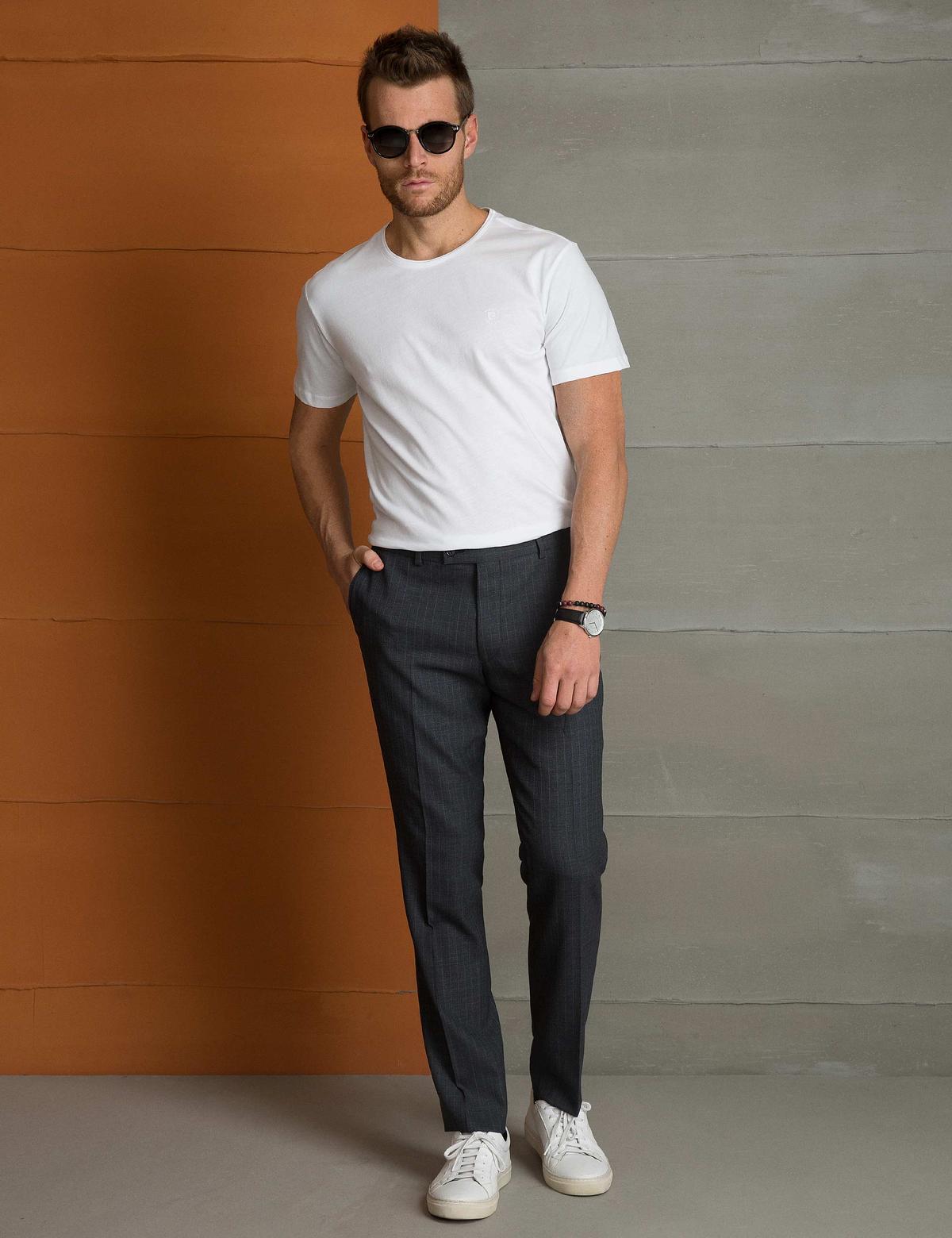 Beyaz Slim Fit T-shirt