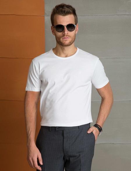 Beyaz Slim Fit T-shirt - 50200368021