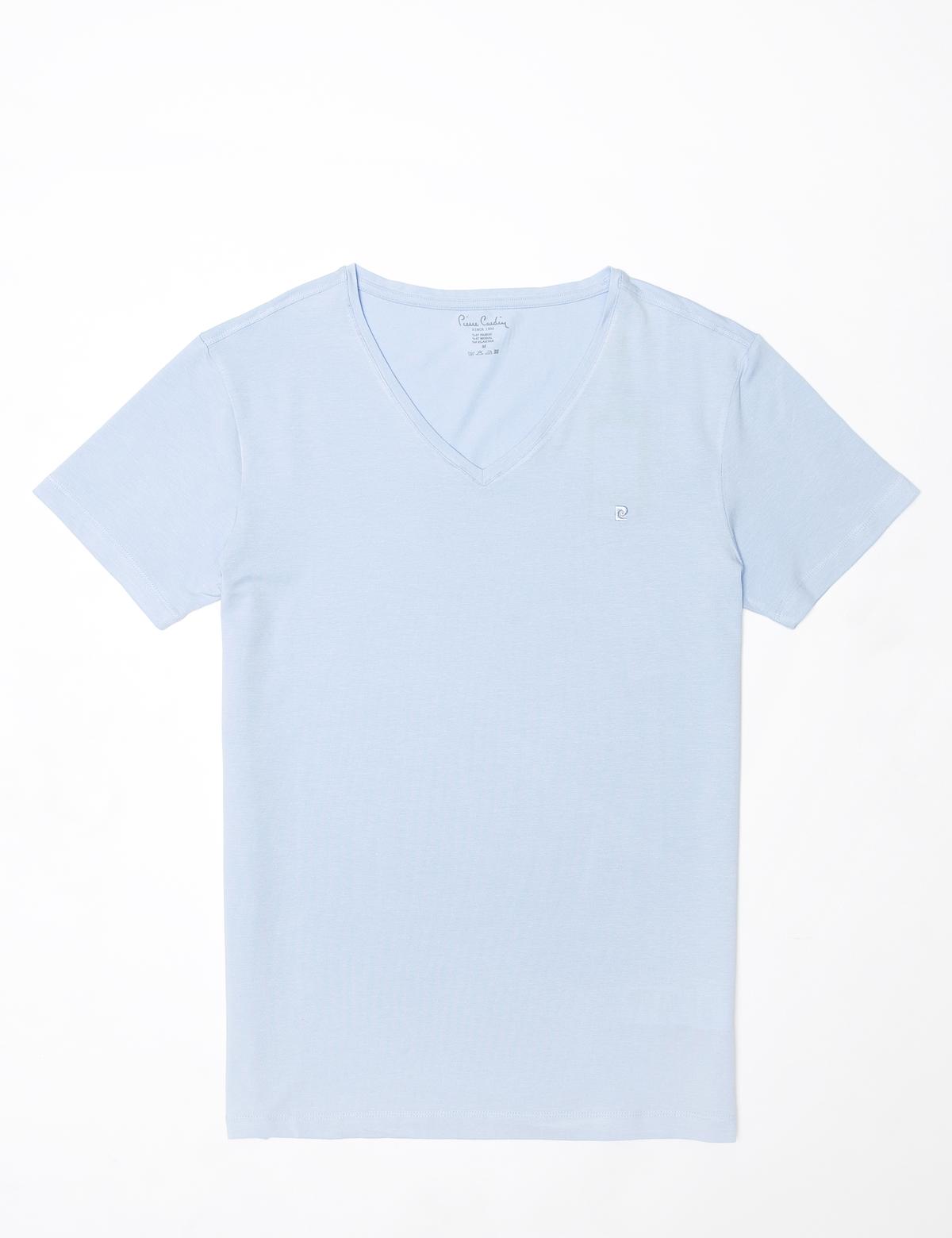 Açık Mavi Slim Fit Tişört - 50168794123