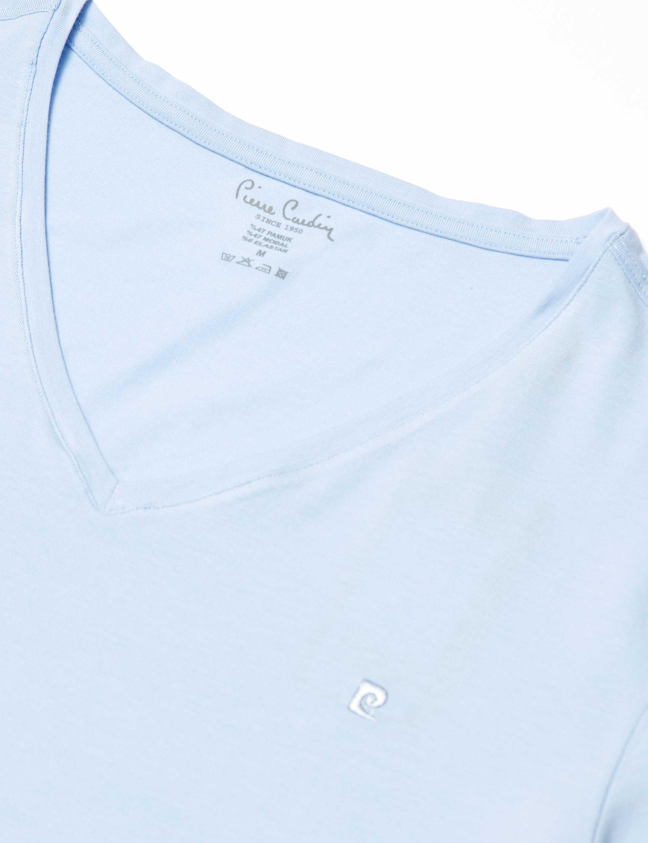 Açık Mavi Slim Fit Tişört