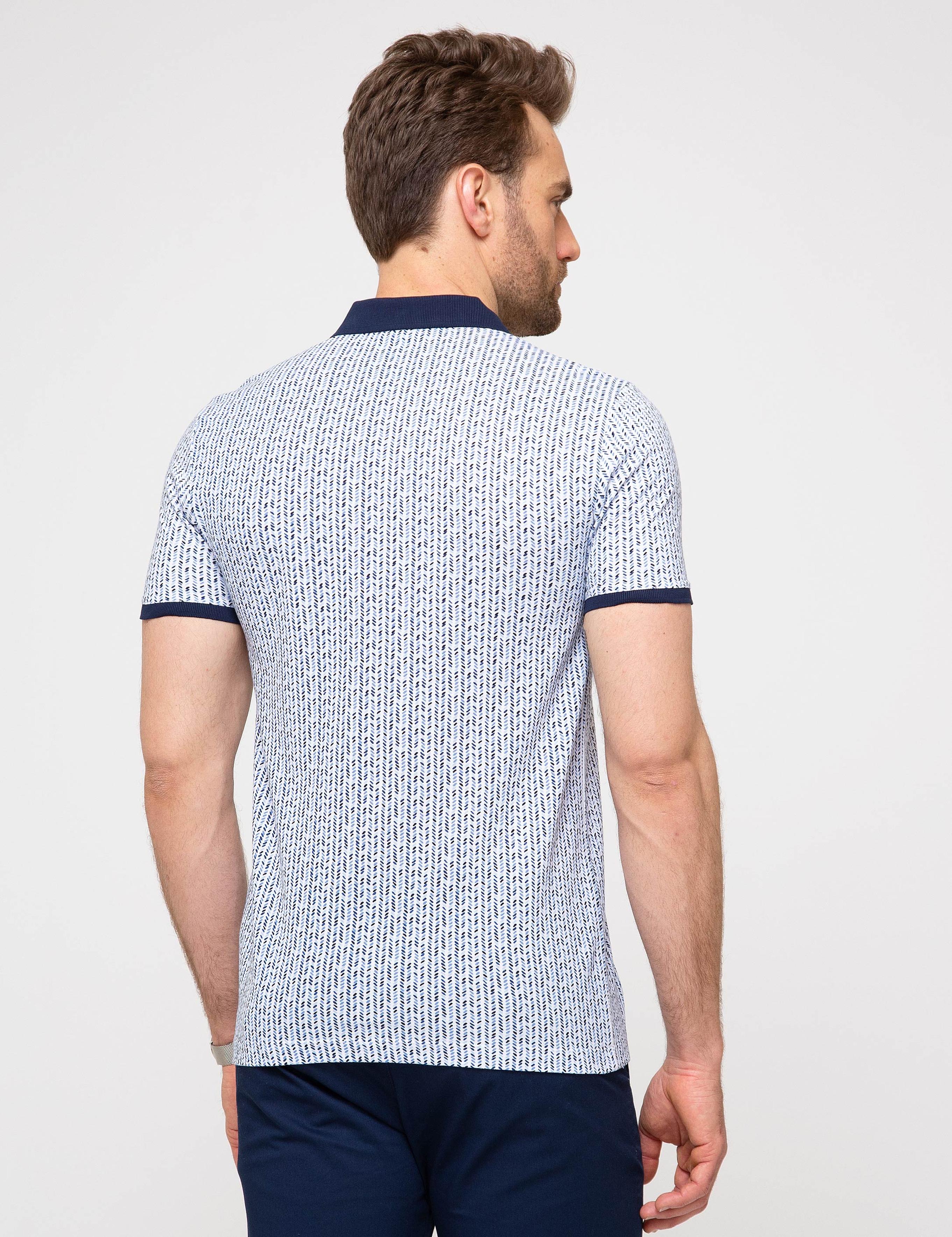 Lacivert Slim Fit Polo Yaka T-Shirt