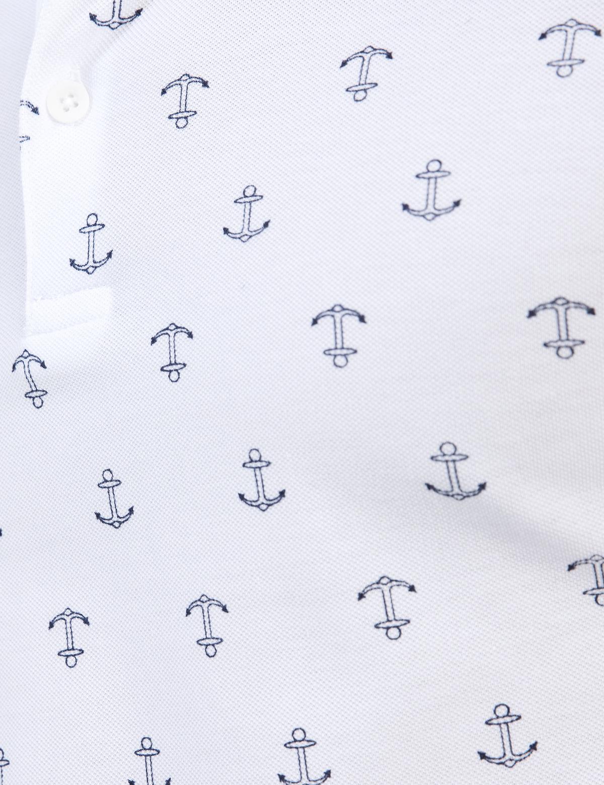 Beyaz Slim Fit Polo Yaka T-Shirt - 50195160020