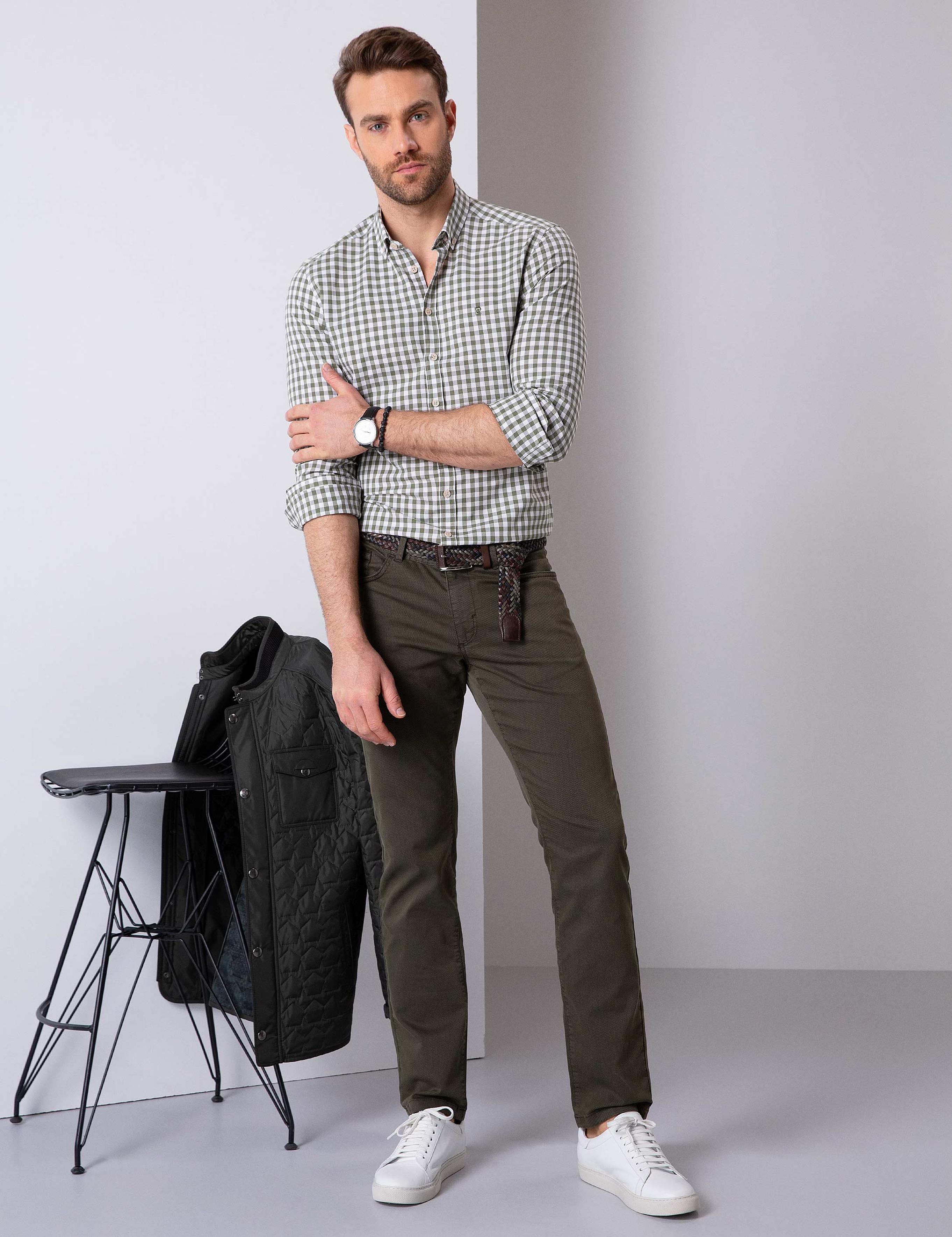 Yeşil Slim Fit Gömlek