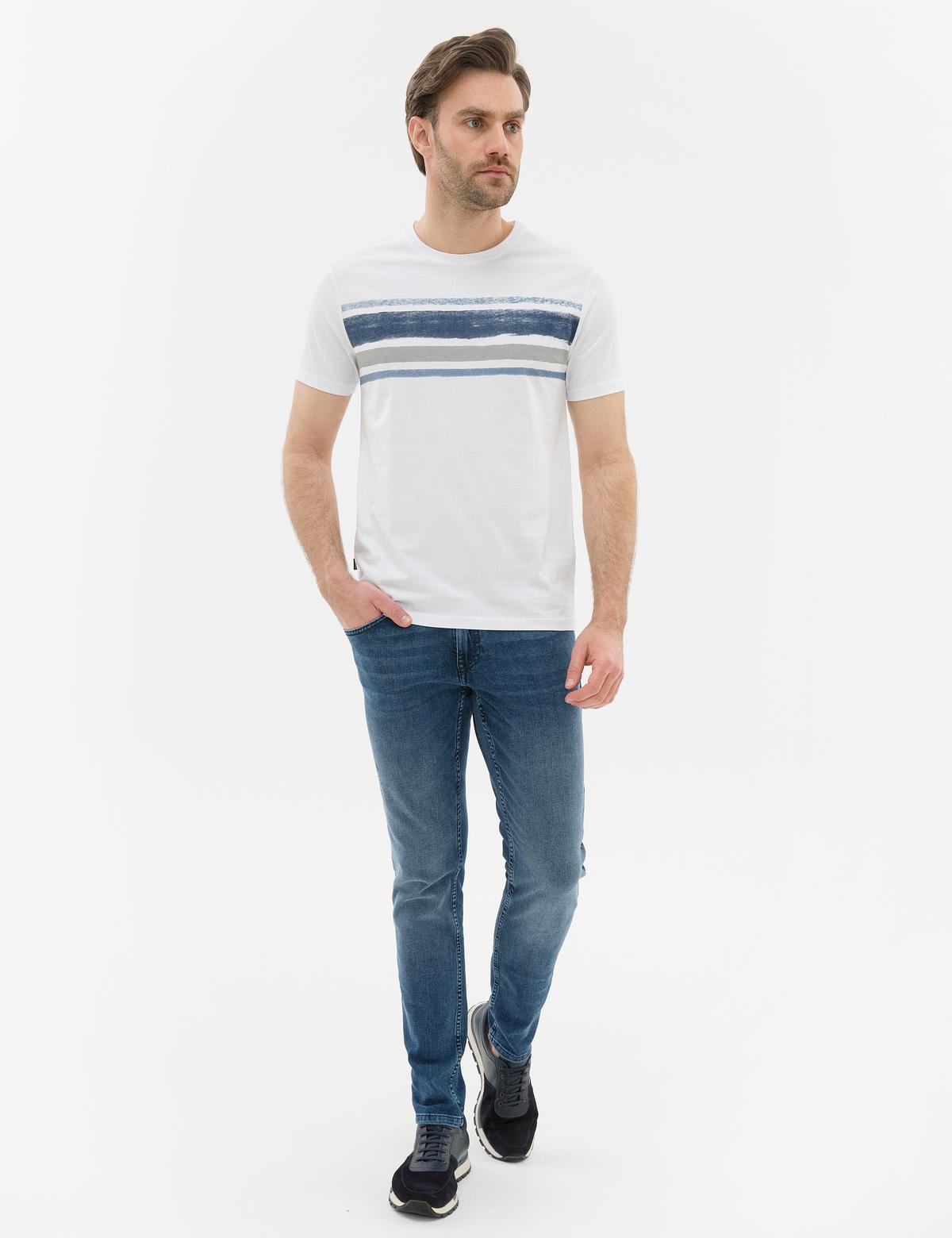 Lacivert Slim Fit Bisiklet Yaka T-Shirt - 50226328002