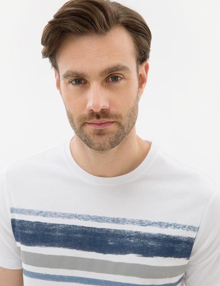 Lacivert Slim Fit Bisiklet Yaka T-Shirt - 50226328002