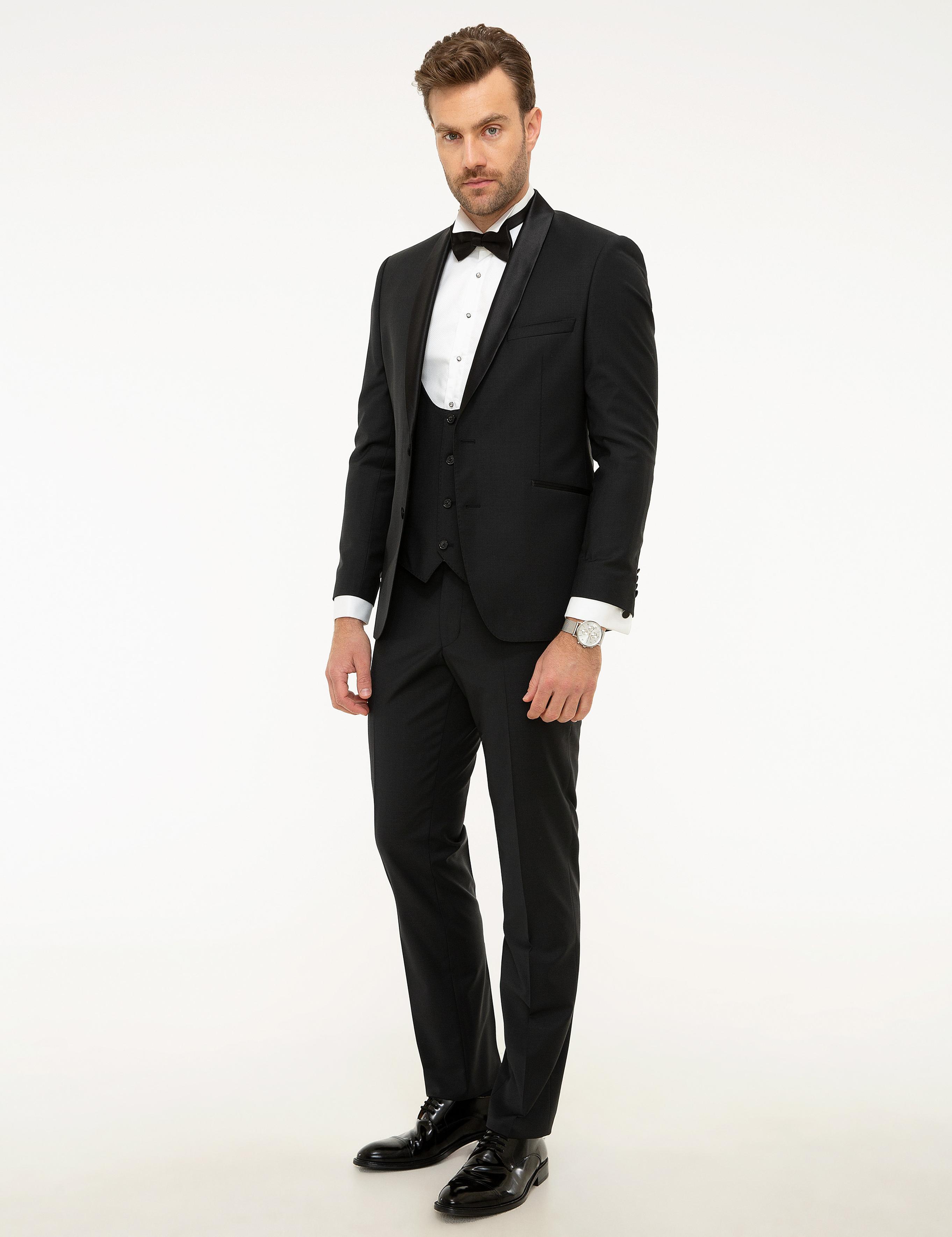 Siyah Damatlık Smokin